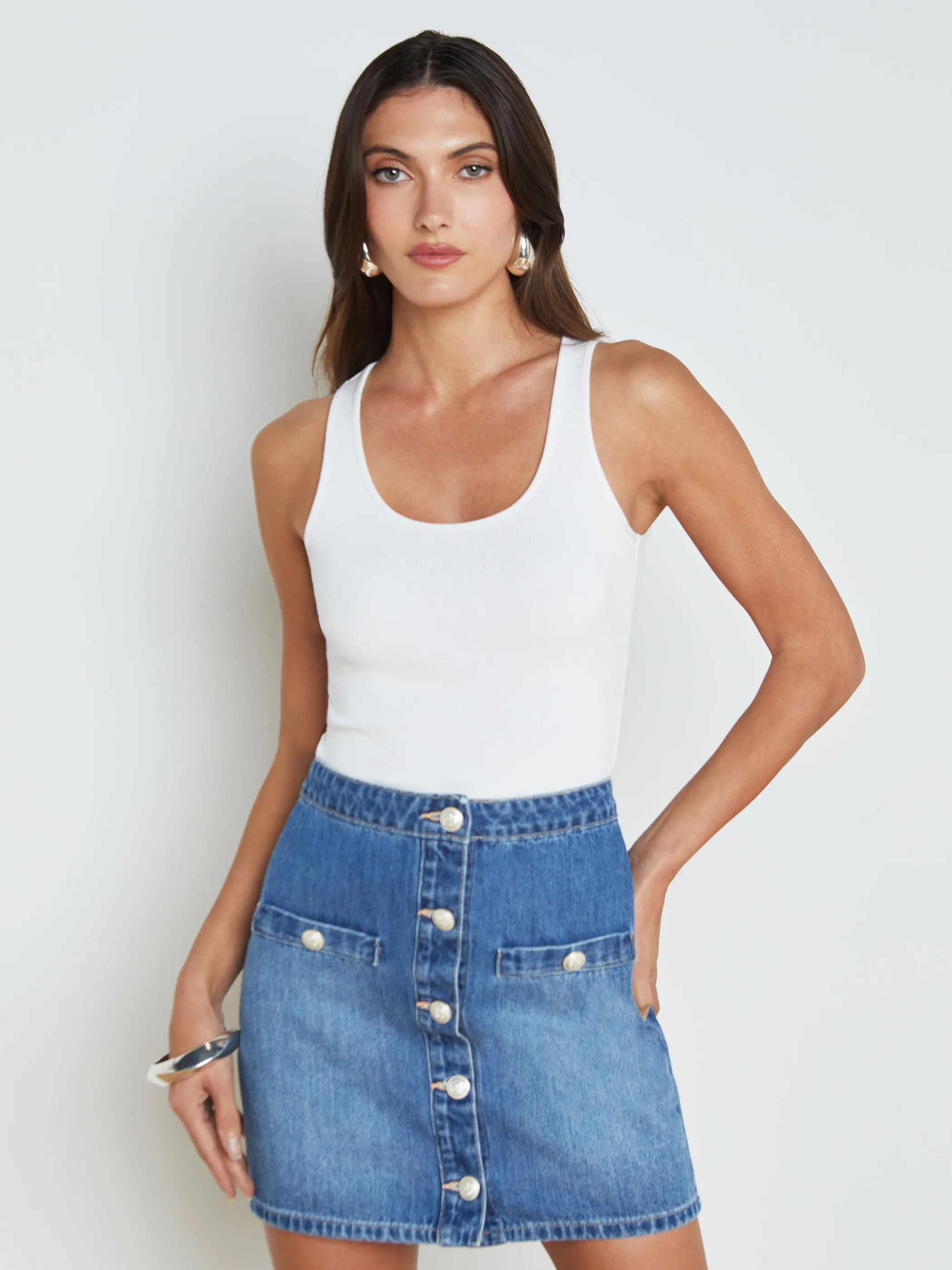 Tees*L'AGENCE ADIRA TANK White