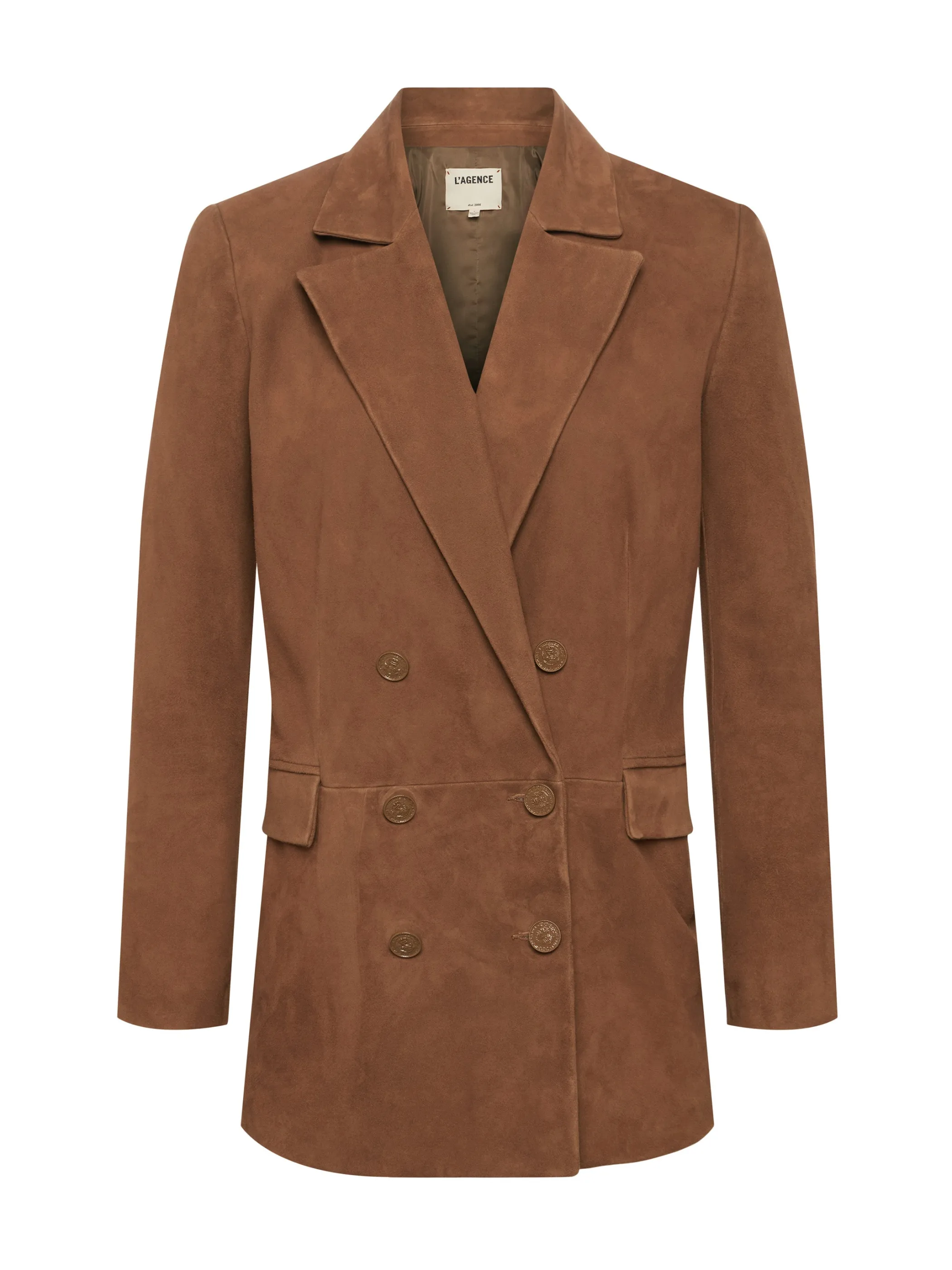 aimee_suede_blazer_5.webp Blazers & Jackets*L'AGENCE AIMEE SUEDE BLAZER Cognac