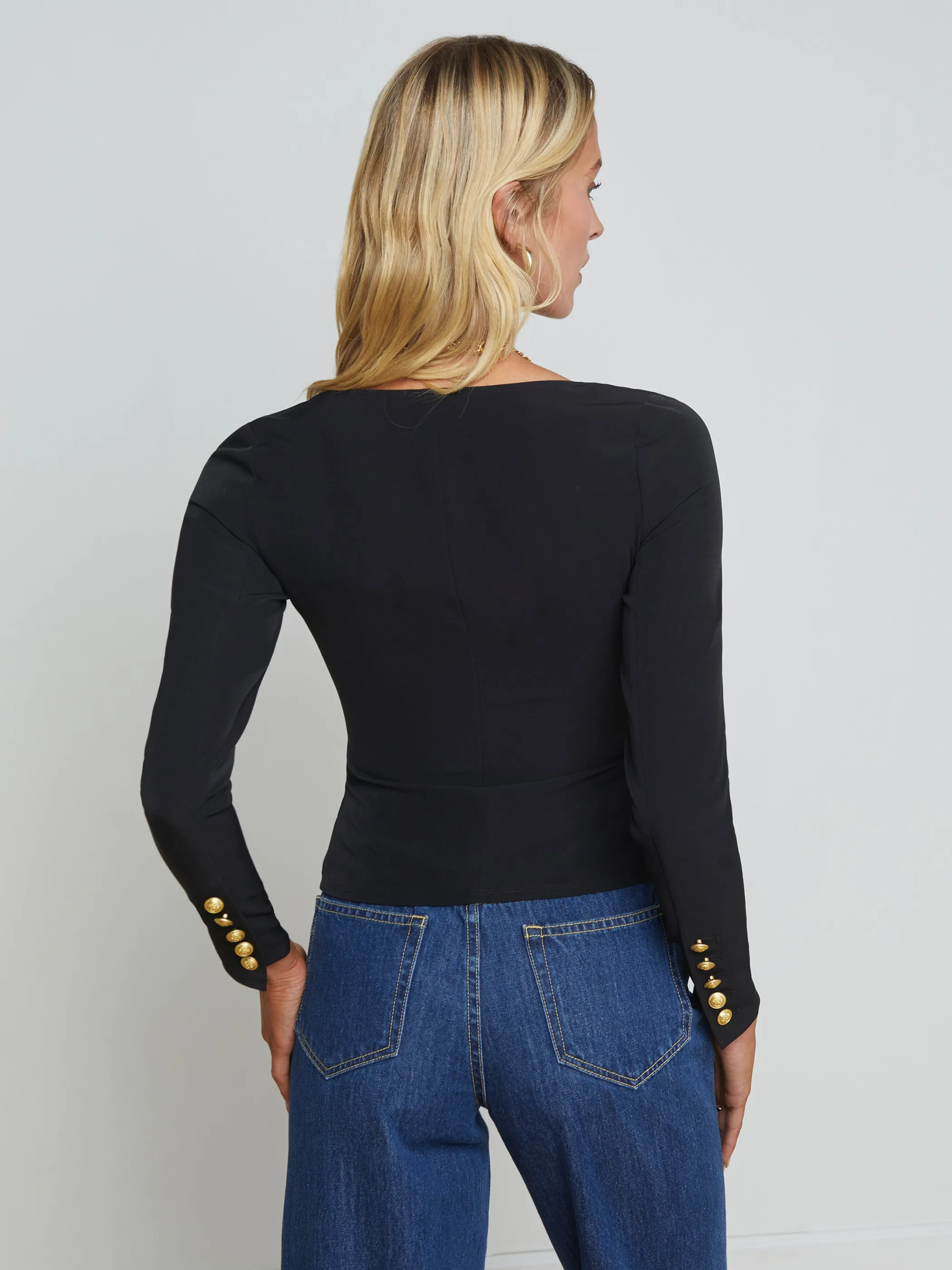 ainslee_zipfront_top_2.webp Blouses & Tops*L'AGENCE AINSLEE ZIP-FRONT TOP Black