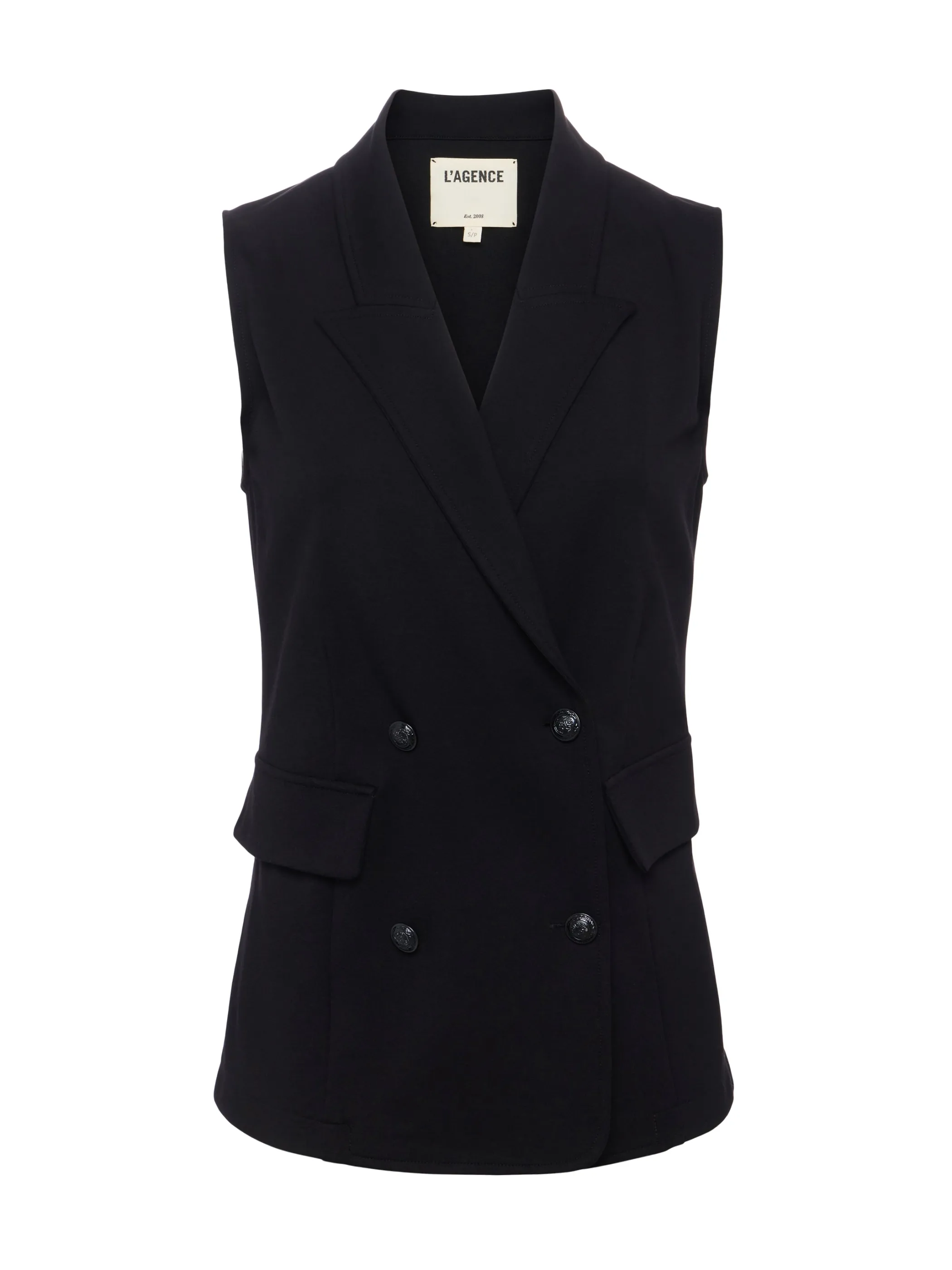 aldora_vest_5.webp Blouses & Tops | Blazers & Jackets*L'AGENCE ALDORA VEST Black