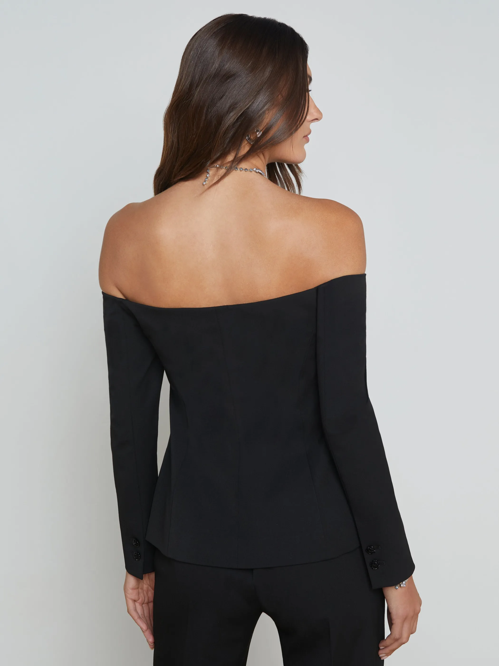 alice_blazer_top_2.webp Blouses & Tops | Blazers & Jackets*L'AGENCE ALICE BLAZER TOP Black