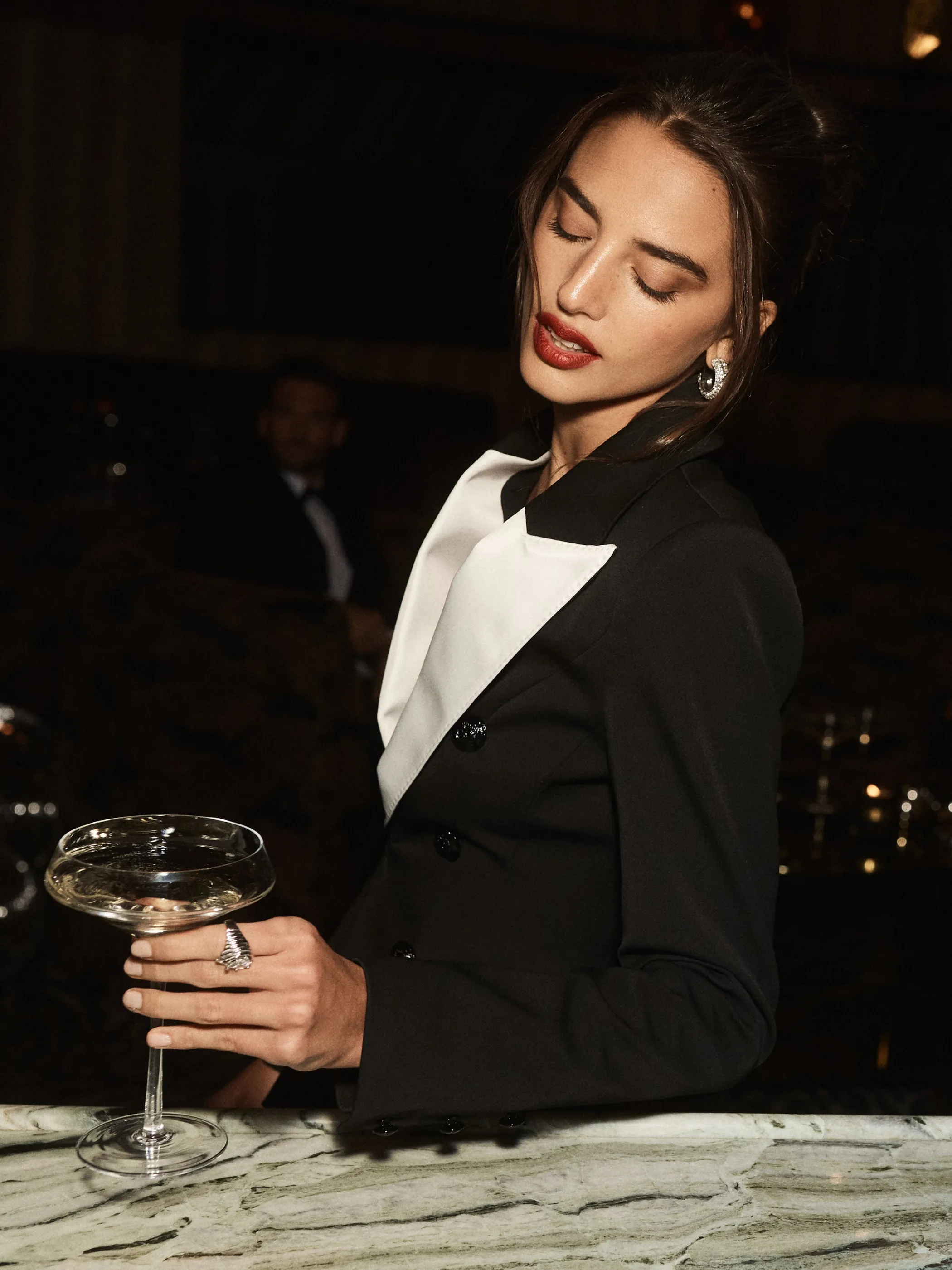 andalusia_blazer_5.webp Matching Sets | Blazers & Jackets*L'AGENCE ANDALUSIA BLAZER Black/White