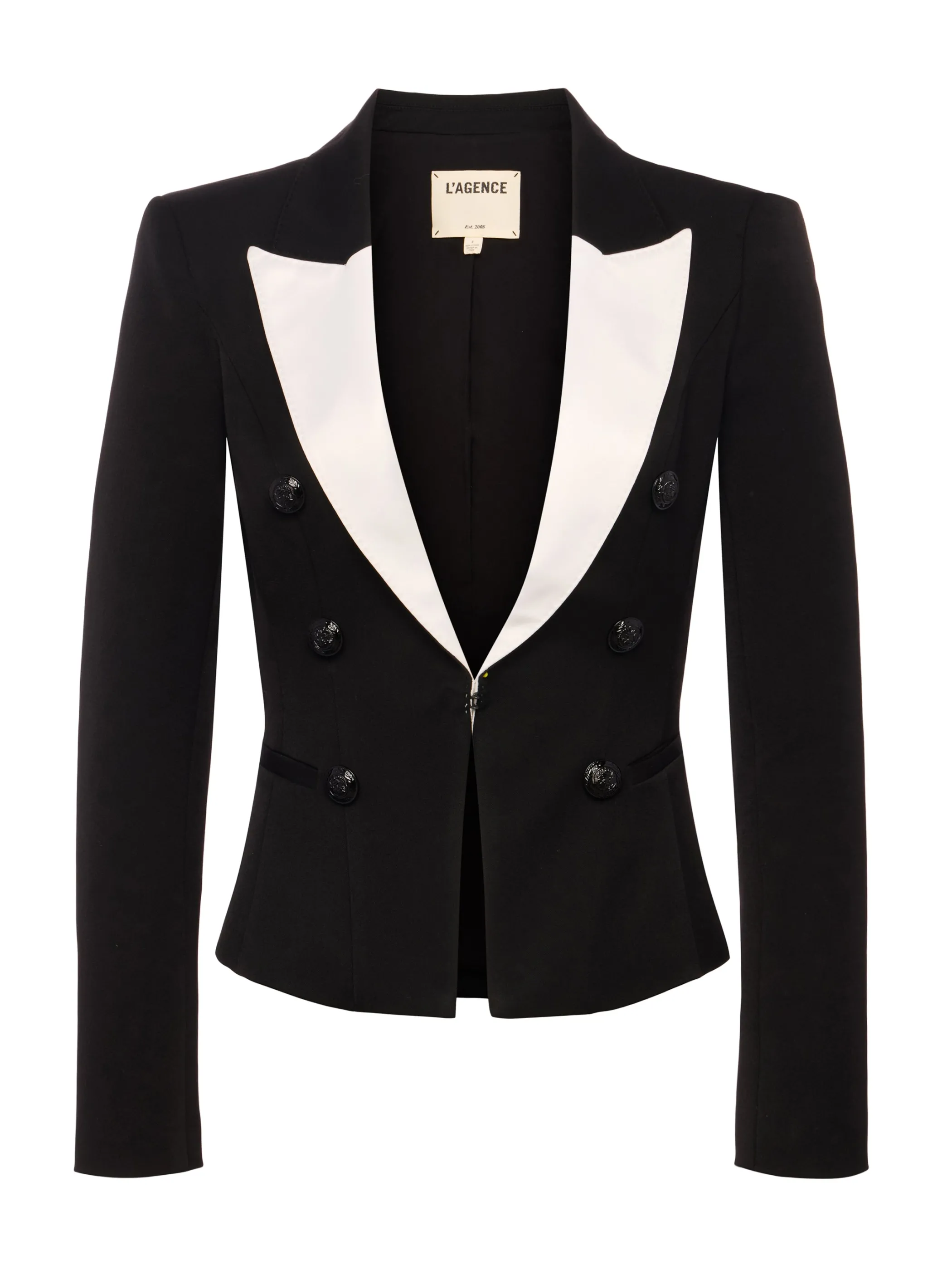 andalusia_blazer_6.webp Matching Sets | Blazers & Jackets*L'AGENCE ANDALUSIA BLAZER Black/White