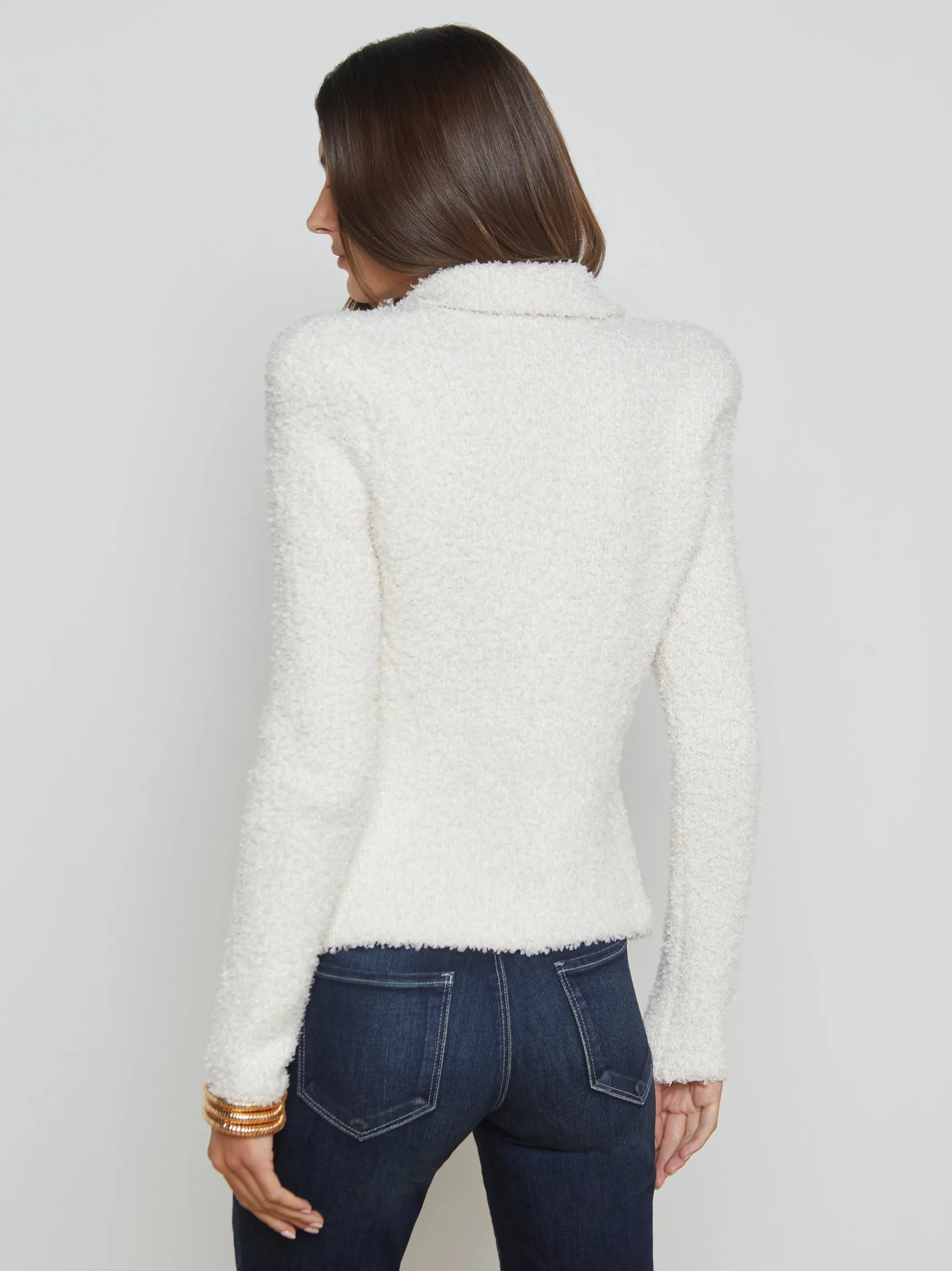 bethany_knit_blazer_3.webp Knitwear | Blazers & Jackets*L'AGENCE BETHANY KNIT BLAZER Ivory/Gold