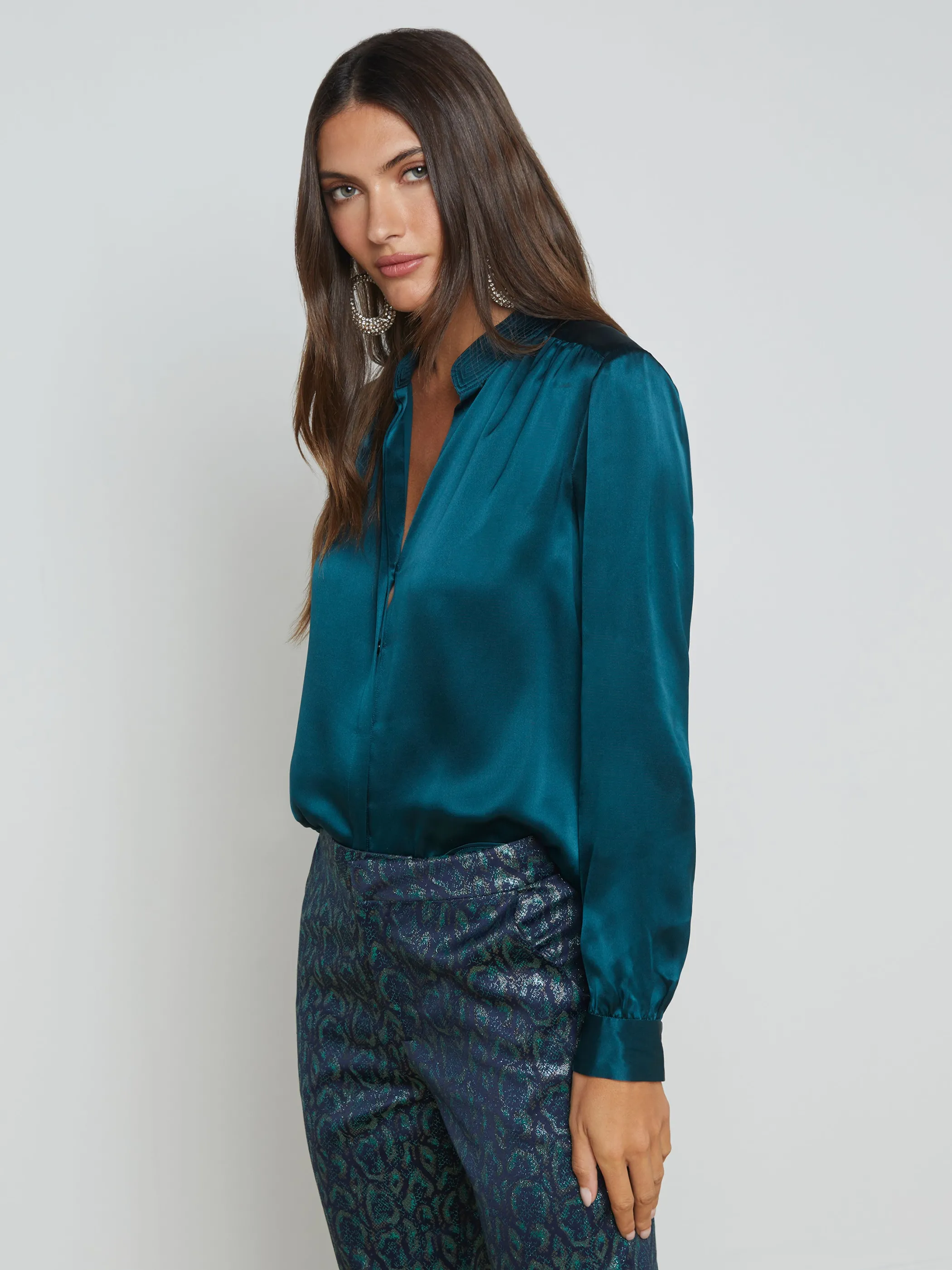 bianca_silk_blouse_2-1.webp Blouses & Tops*L'AGENCE BIANCA SILK BLOUSE DeepTeal