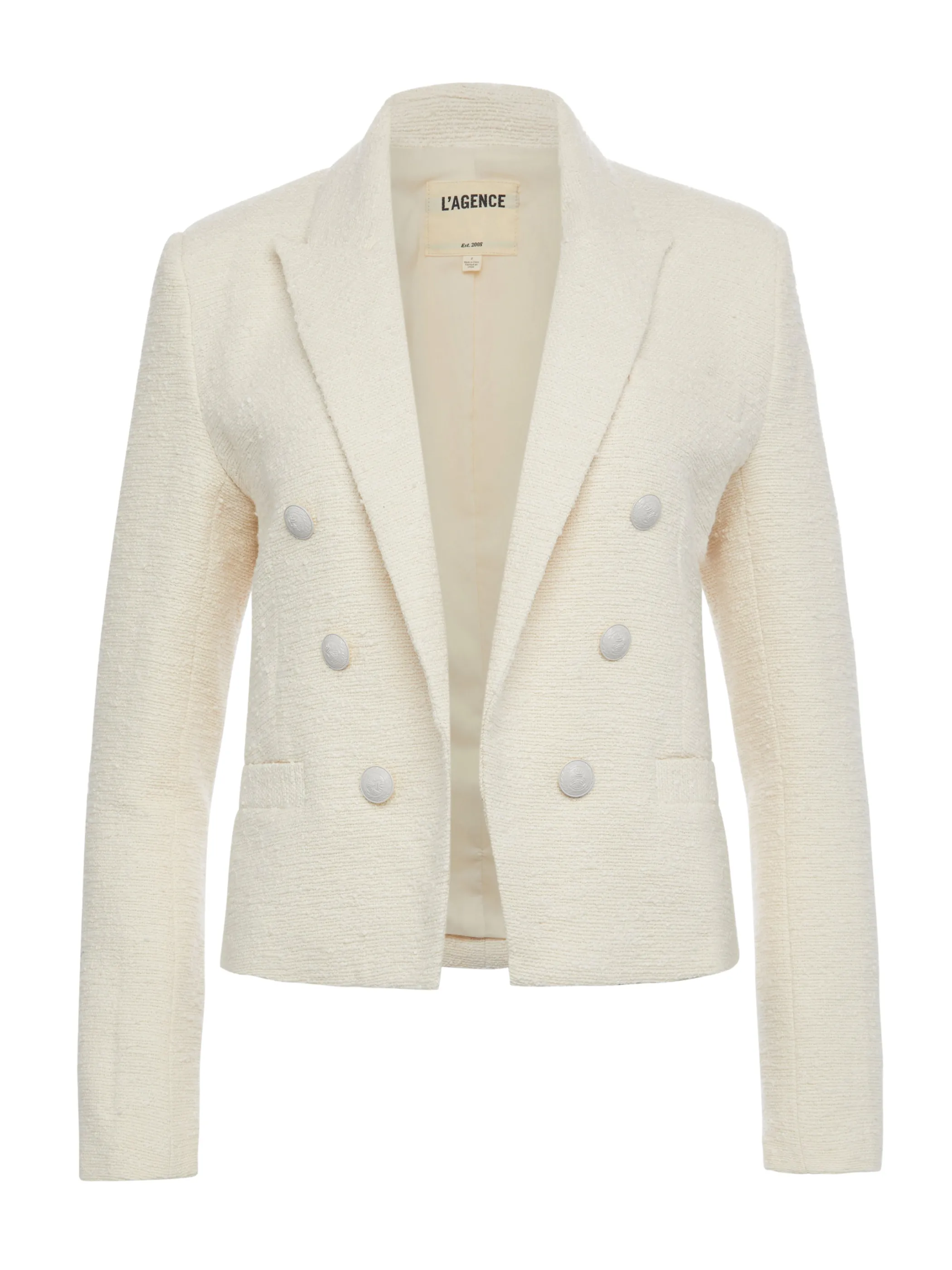 brooke_openfront_blazer_5-4.webp Blazers & Jackets*L'AGENCE BROOKE OPEN-FRONT BLAZER Ecru