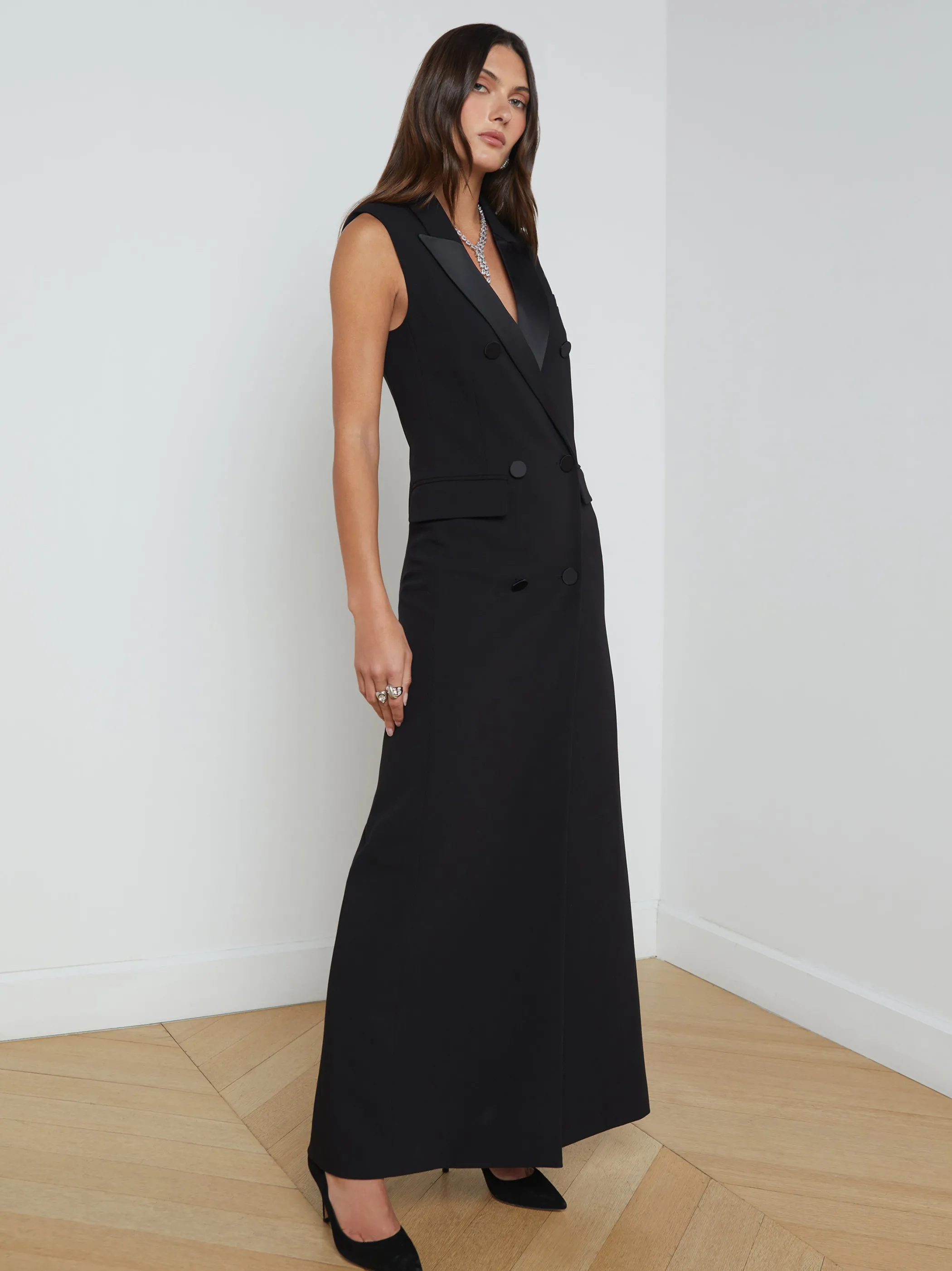 calliope_blazer_gown_2.webp Dresses & Jumpsuits*L'AGENCE CALLIOPE BLAZER GOWN Black