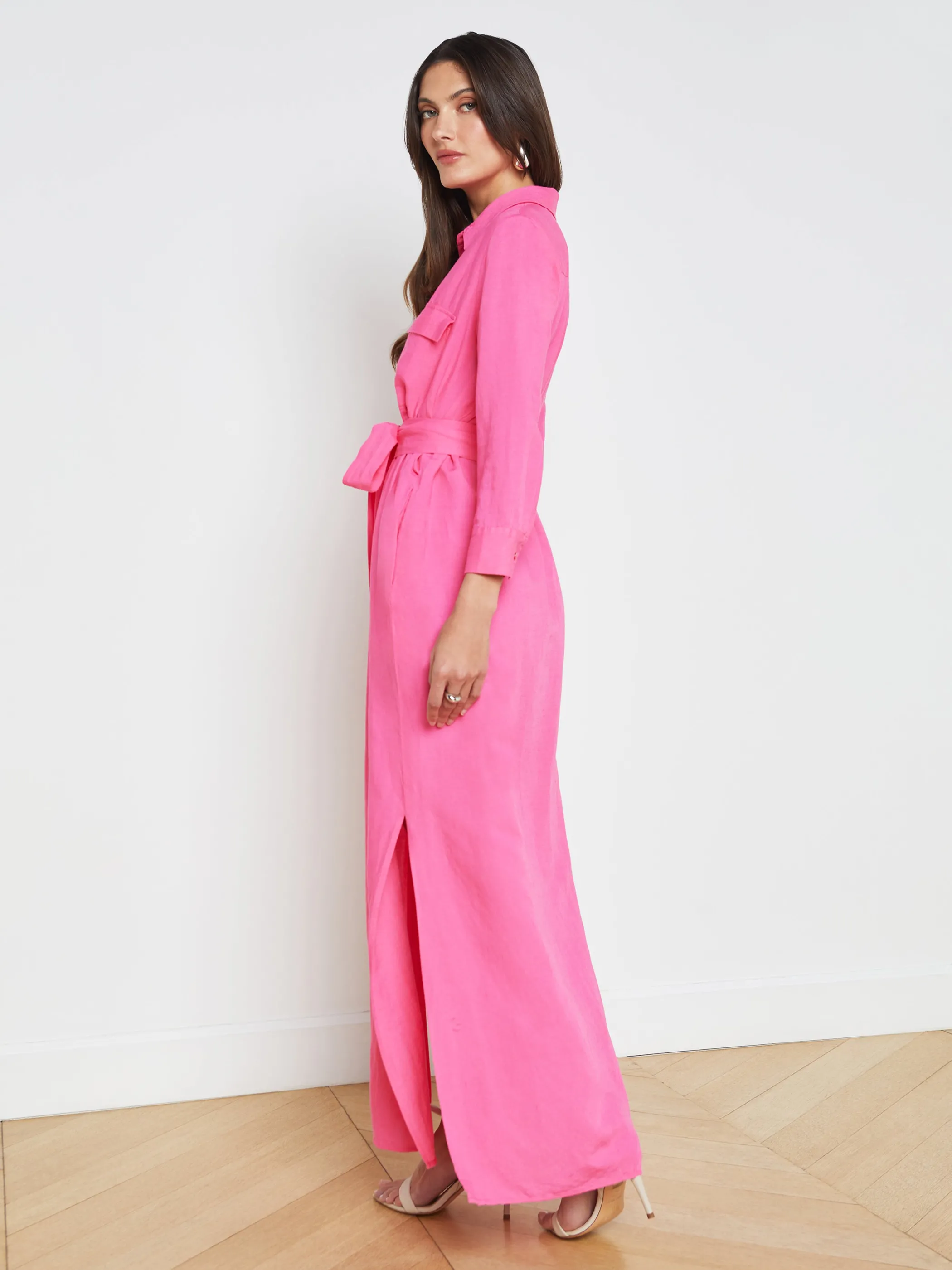 cameron_linenblend_shirt_dress_2.webp Dresses & Jumpsuits*L'AGENCE CAMERON LINEN-BLEND SHIRT DRESS BerryPink
