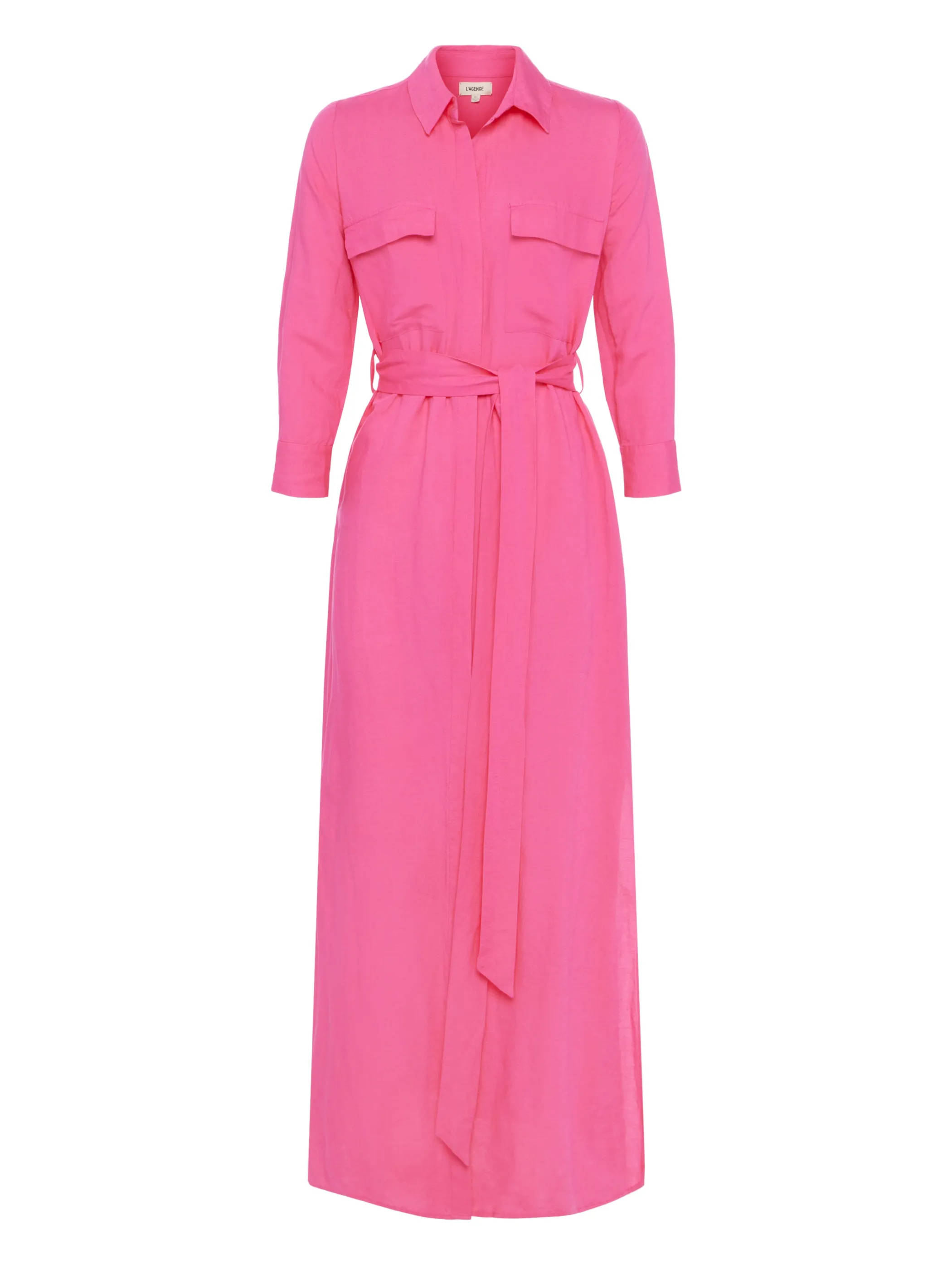 cameron_linenblend_shirt_dress_4.webp Dresses & Jumpsuits*L'AGENCE CAMERON LINEN-BLEND SHIRT DRESS BerryPink