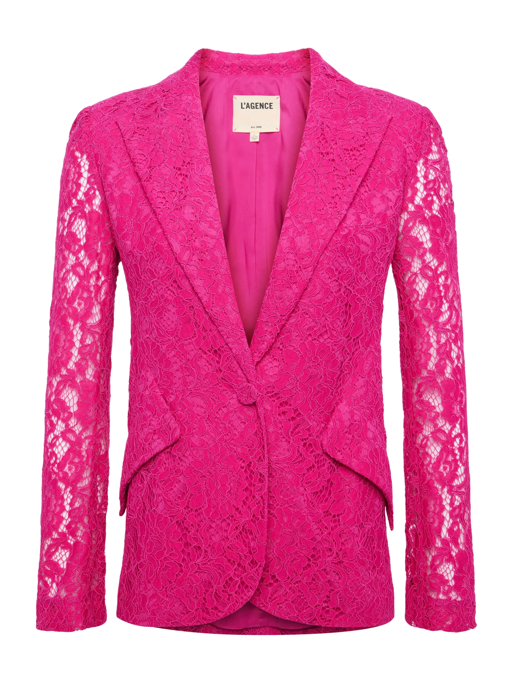 chamberlain_lace_blazer_6.webp Matching Sets | Blazers & Jackets*L'AGENCE CHAMBERLAIN LACE BLAZER LightRuby