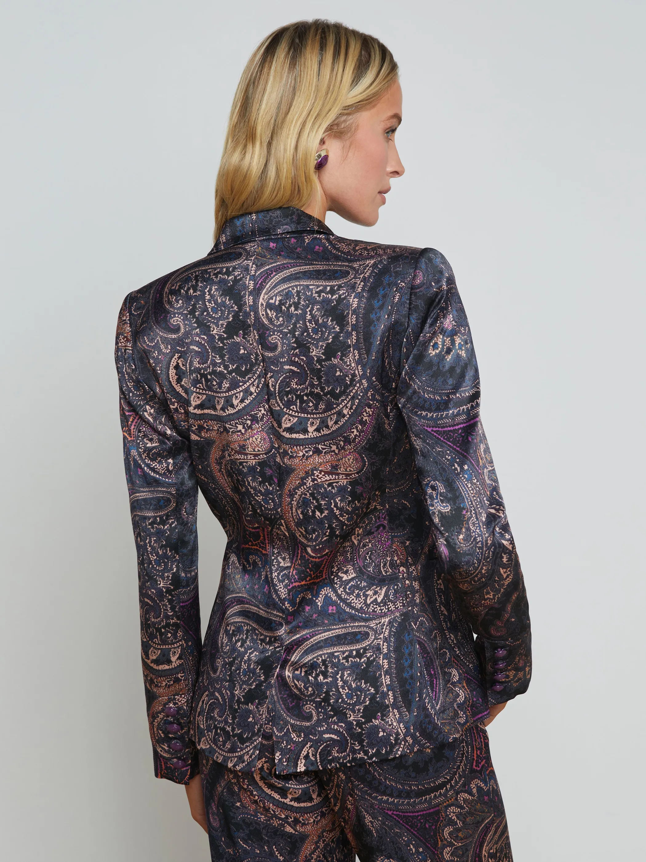 colin_satin_blazer_3.webp Matching Sets | Blazers & Jackets*L'AGENCE COLIN SATIN BLAZER PlumMultiBoutePaisley