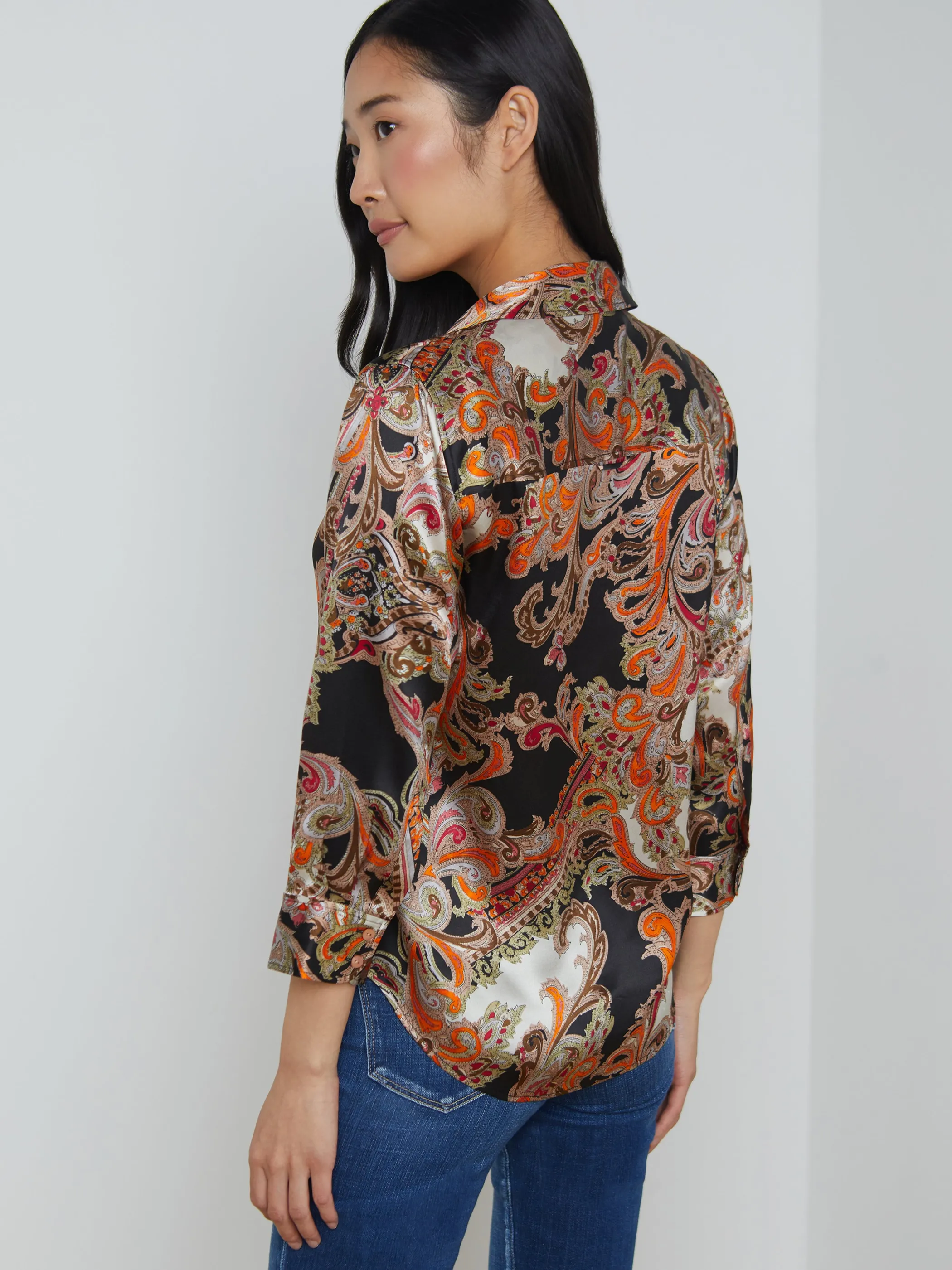 dani_silk_blouse_4-10.webp Blouses & Tops*L'AGENCE DANI SILK BLOUSE TonalTanPaisleyMedallion