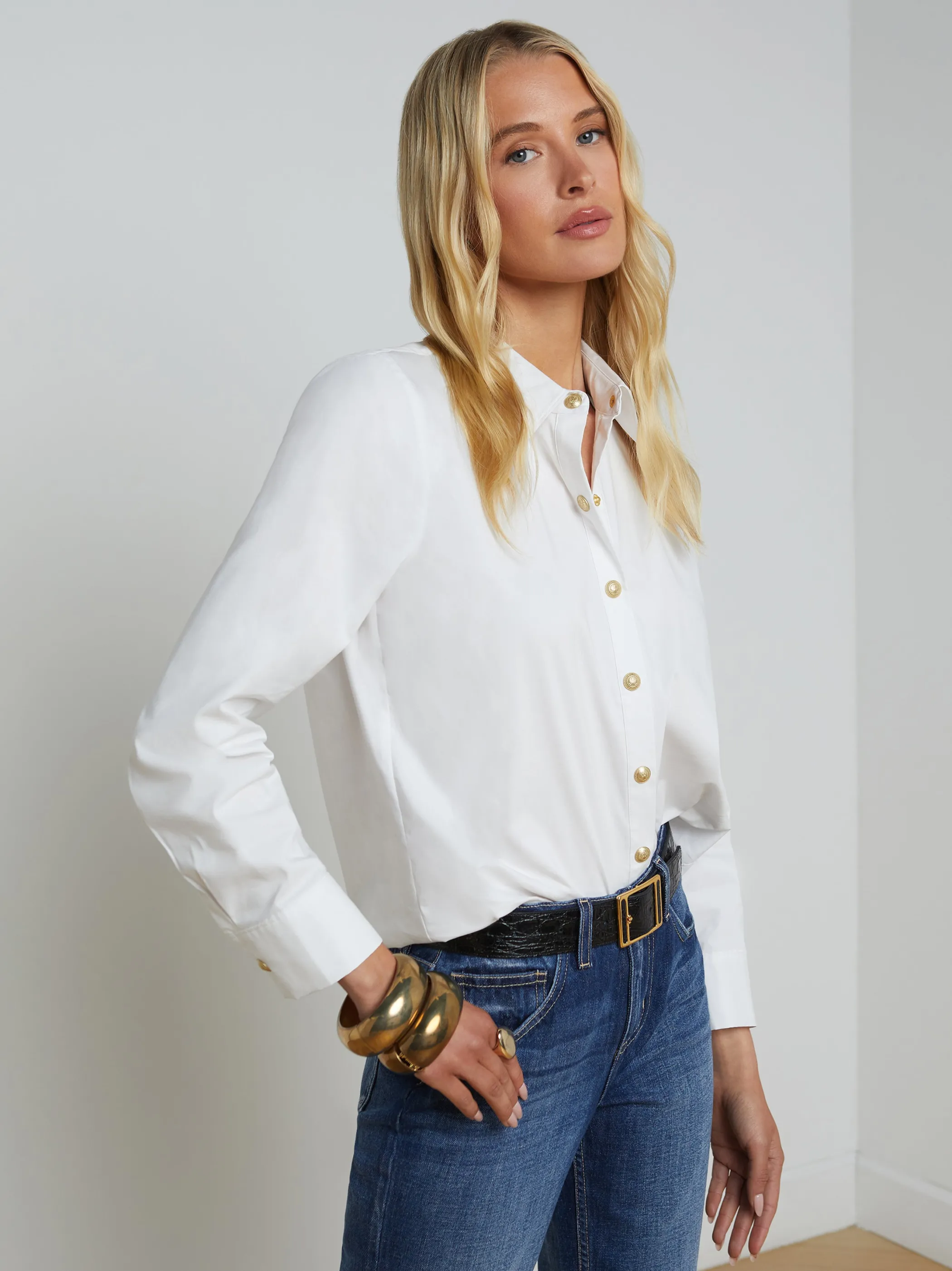 ellery_buttondown_shirt_2.webp Blouses & Tops*L'AGENCE ELLERY BUTTON-DOWN SHIRT White/Gold