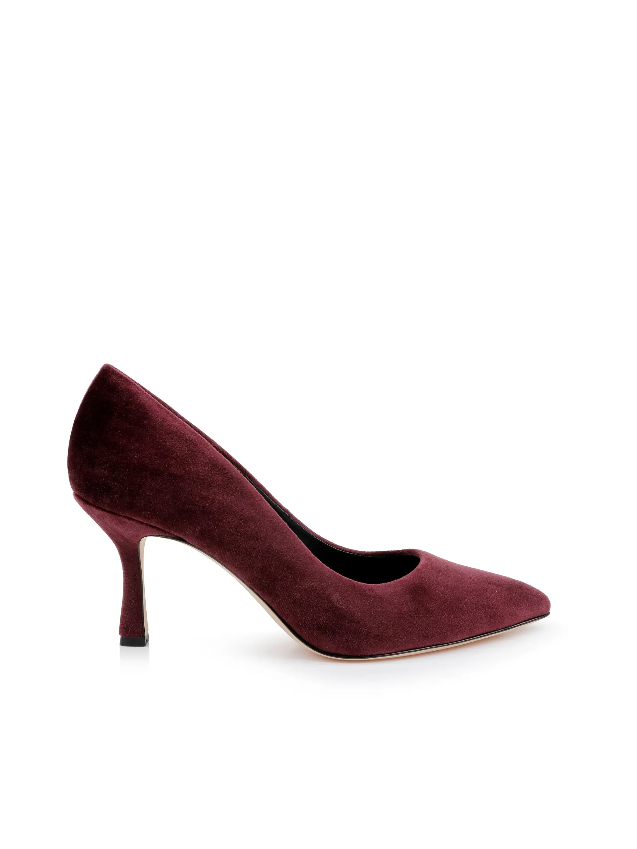 Heels*L'AGENCE FLEUR VELVET PUMP BurgundyVelvet