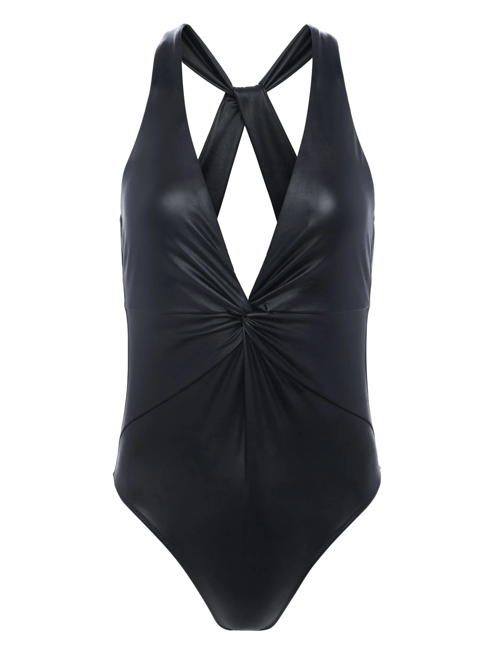 gabrielle_faux_leather_onepiece_6.webp Swimwear | Swimwear*L'AGENCE GABRIELLE FAUX LEATHER ONE-PIECE Black