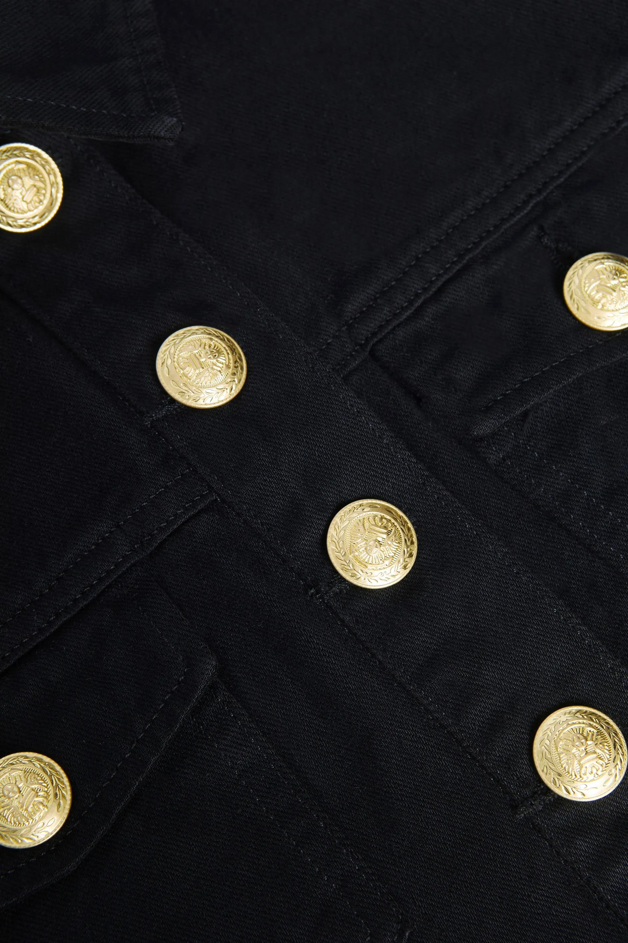 genevie_cropped_denim_jacket_4.webp Denim Jackets | New Denim*L'AGENCE GENEVIE CROPPED DENIM JACKET Noir