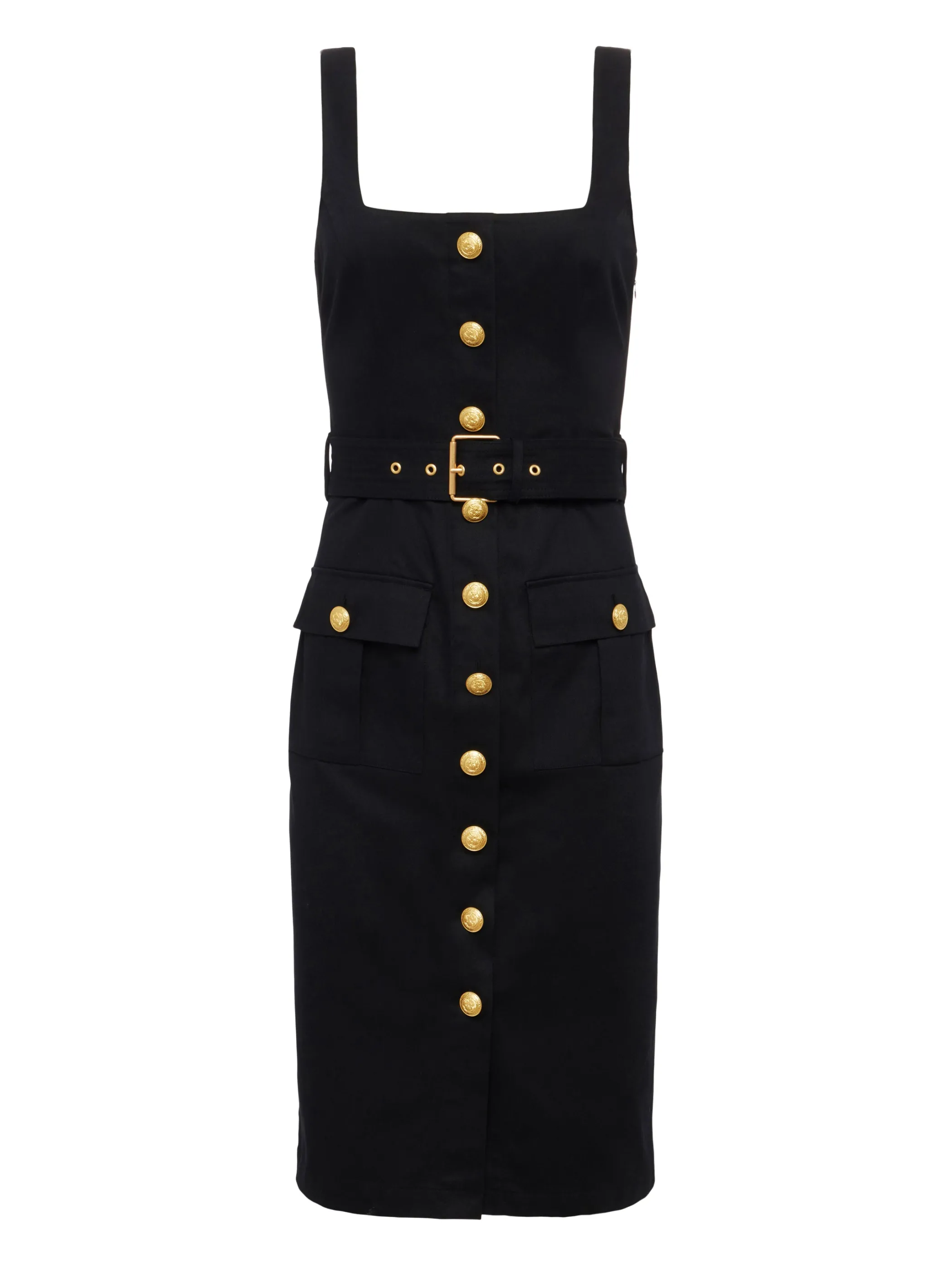 idy_buttonfront_dress_6.webp Dresses & Jumpsuits*L'AGENCE IDY BUTTON-FRONT DRESS Black/Gold