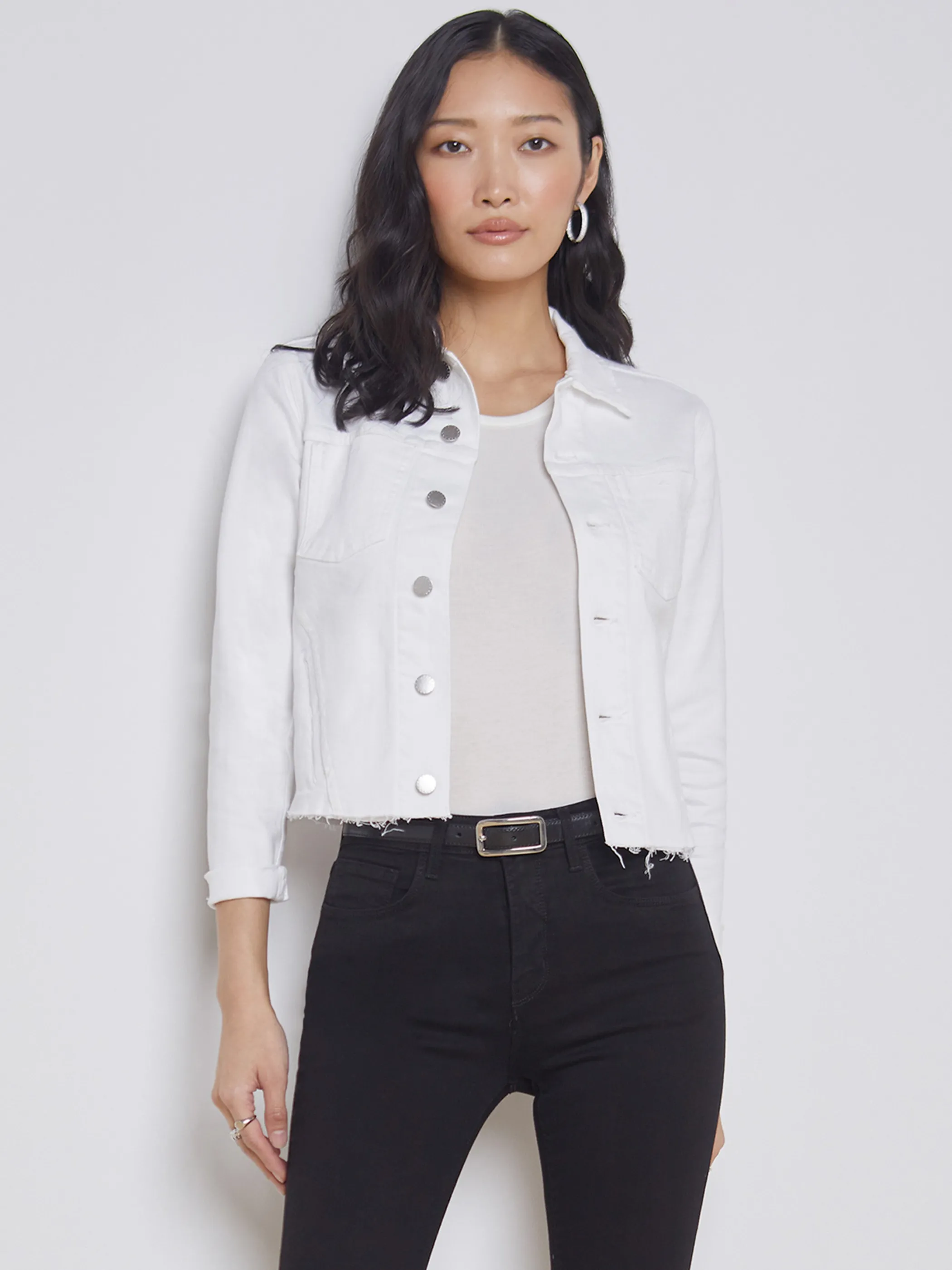 Denim Jackets | Blazers & Jackets*L'AGENCE JANELLE DENIM JACKET Blanc
