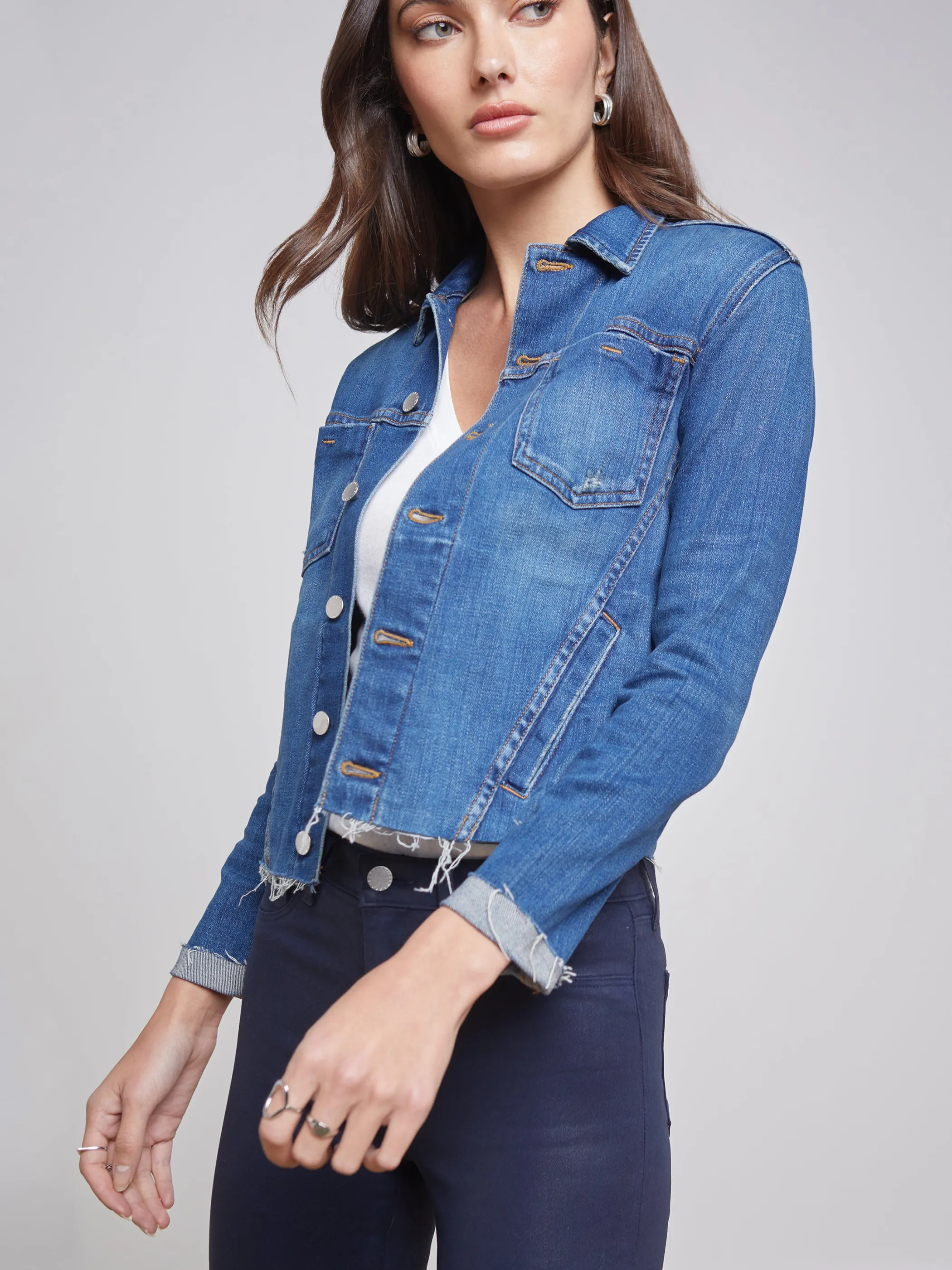Denim Jackets | Blazers & Jackets*L'AGENCE JANELLE DENIM JACKET Authentique
