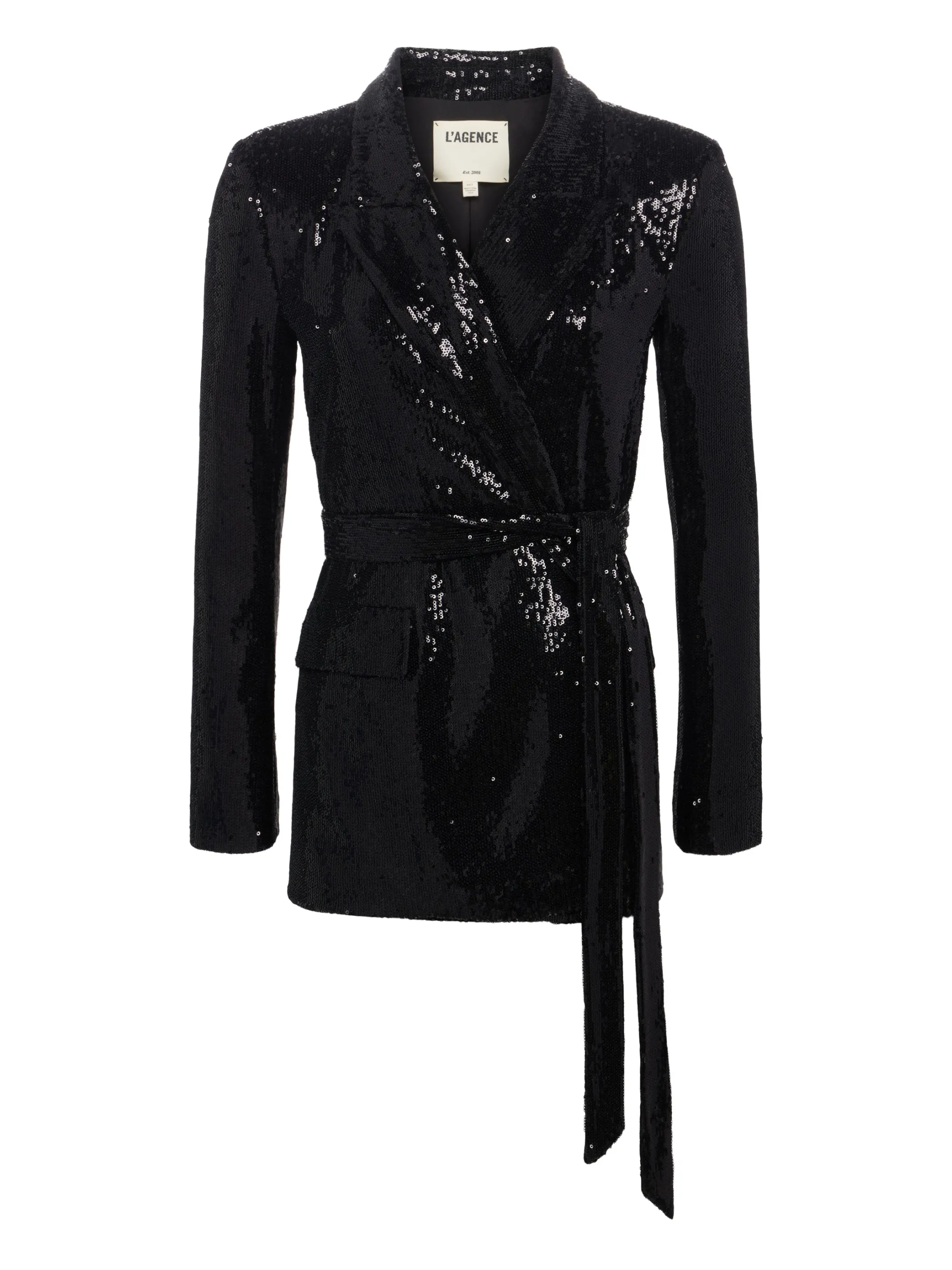 jordana_wrap_blazer_5.webp Matching Sets | Blazers & Jackets*L'AGENCE JORDANA WRAP BLAZER Black