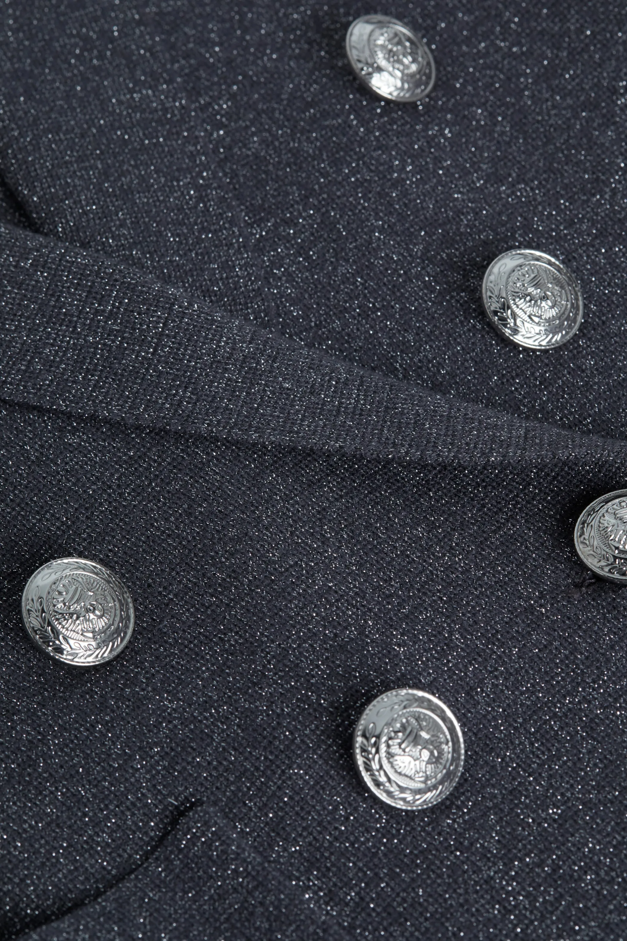 kenzie_metallic_knit_blazer_4.webp Knitwear | Blazers & Jackets*L'AGENCE KENZIE METALLIC KNIT BLAZER DarkShadow/Silver