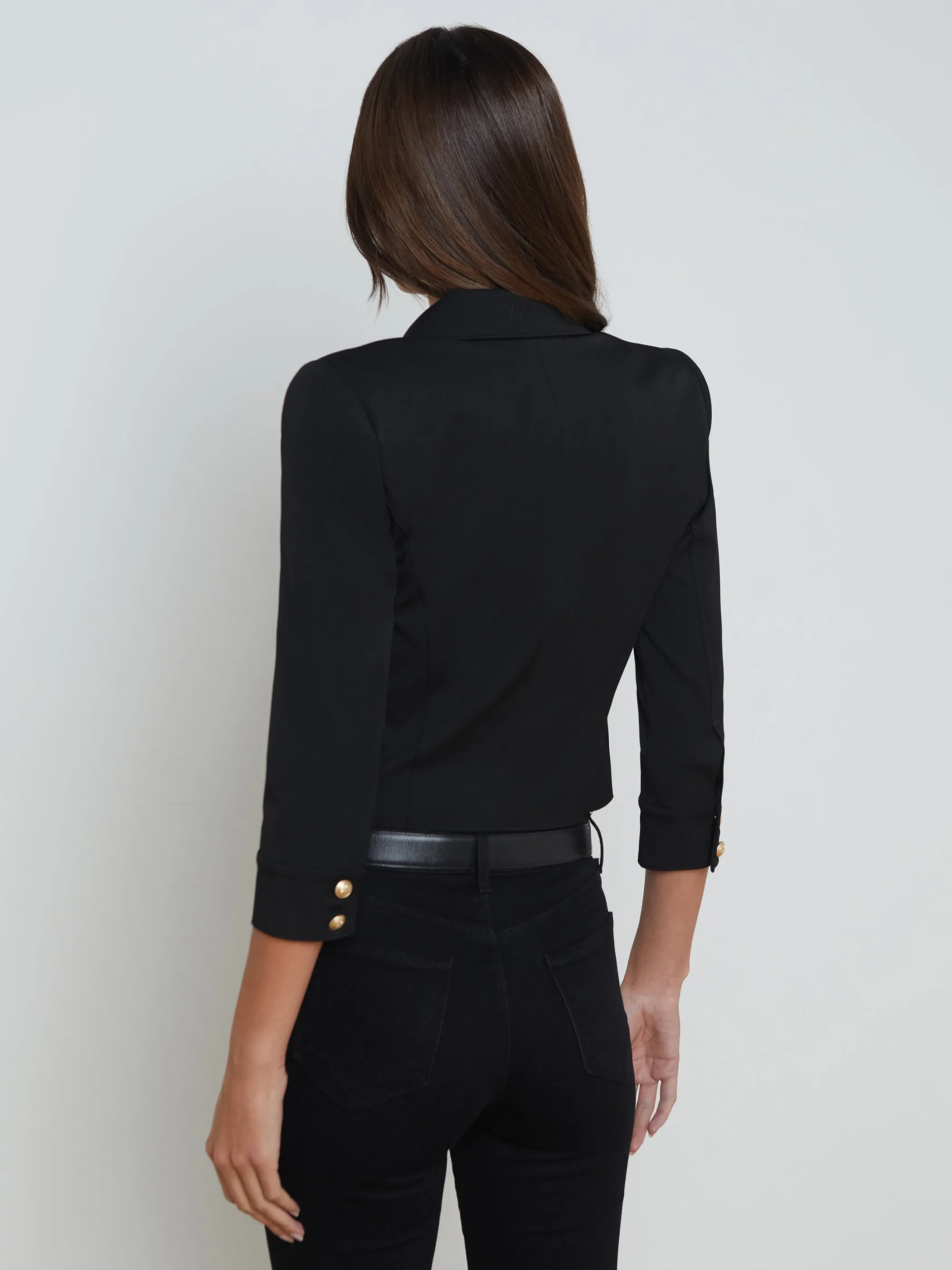 kumi_cropped_jacket_3-1.webp Matching Sets | Blazers & Jackets*L'AGENCE KUMI CROPPED JACKET Black