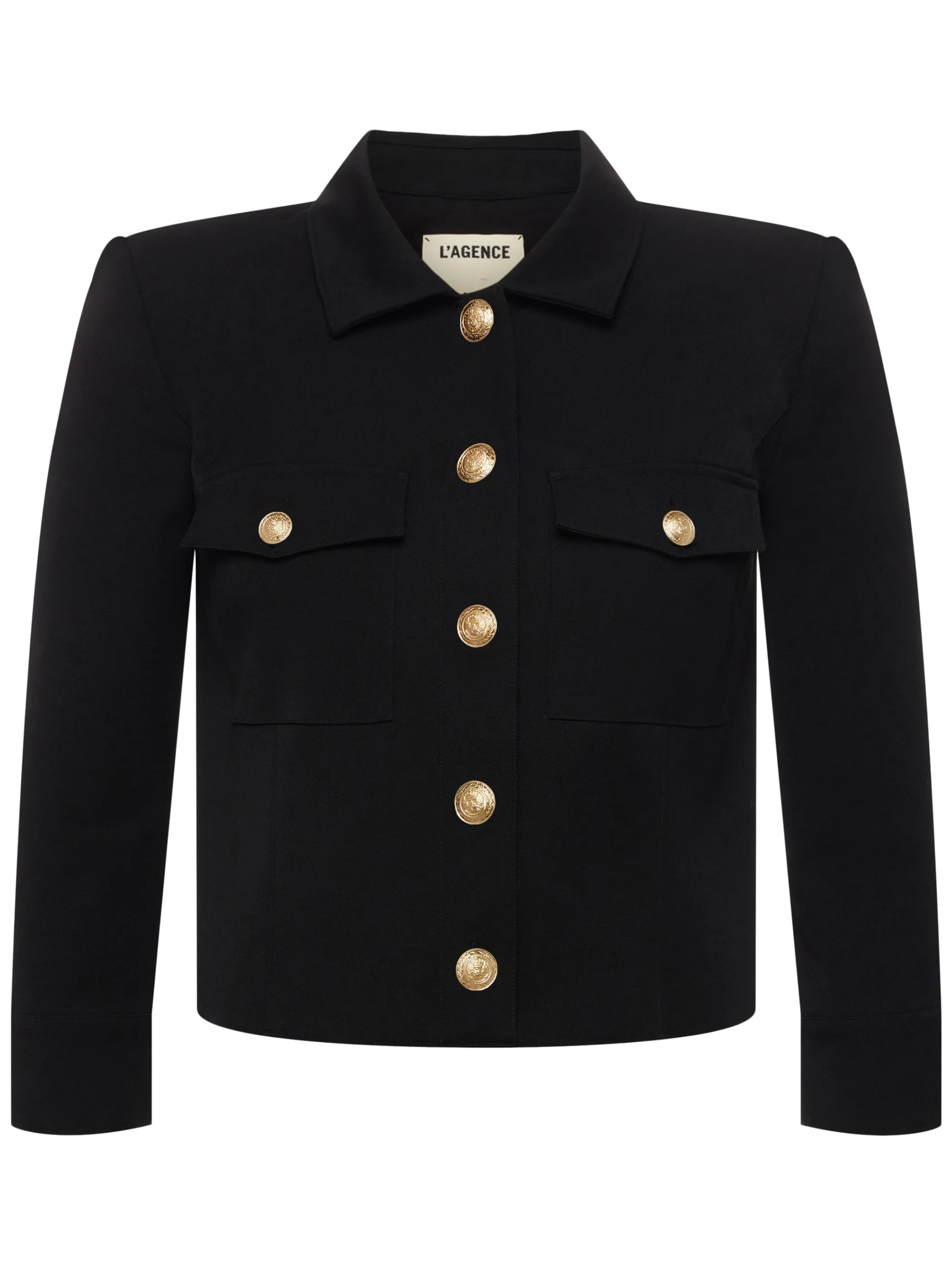 kumi_cropped_jacket_5-1.webp Matching Sets | Blazers & Jackets*L'AGENCE KUMI CROPPED JACKET Black