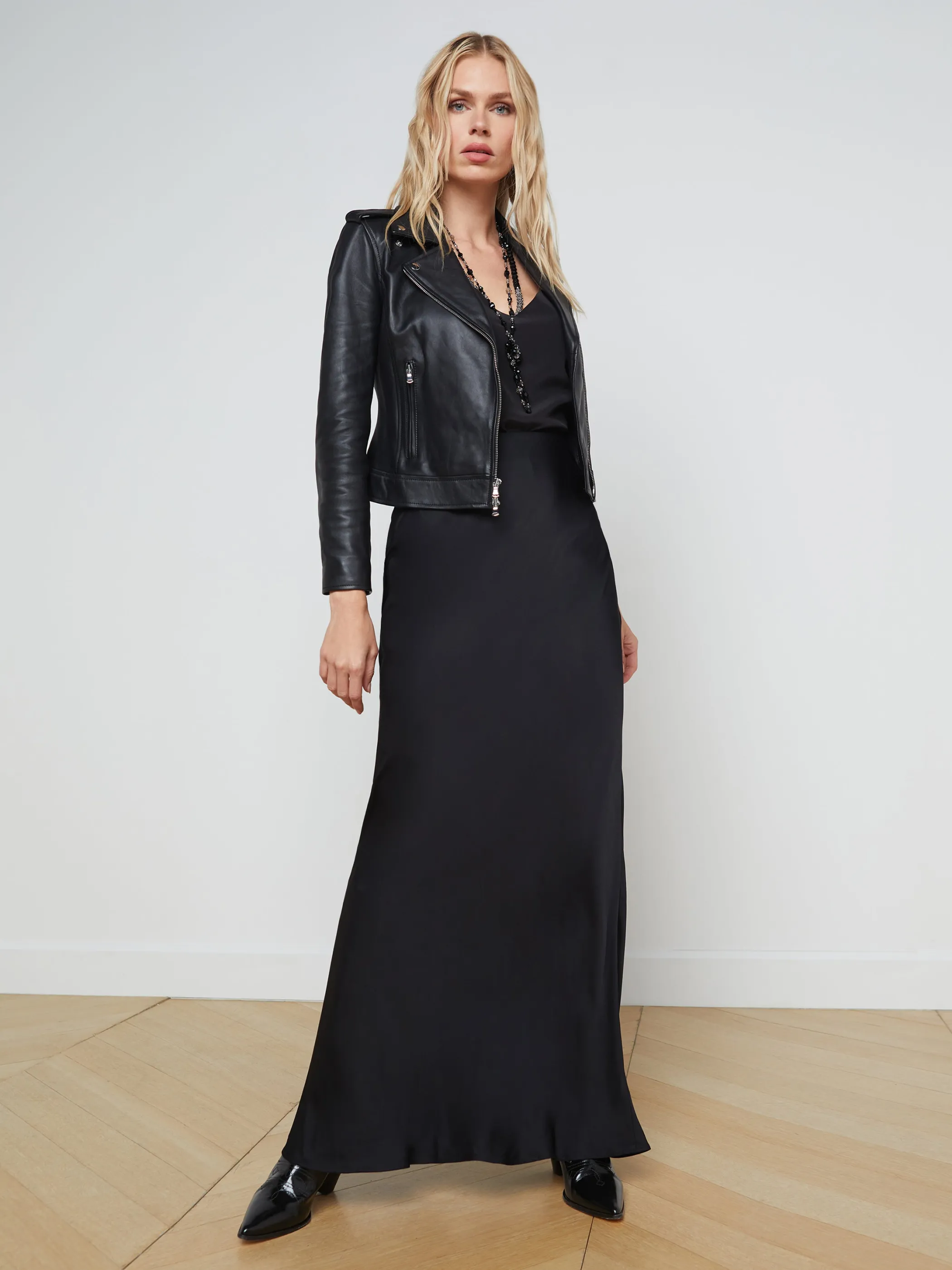 leather_biker_jacket_2.webp Outerwear | Blazers & Jackets*L'AGENCE LEATHER BIKER JACKET Black