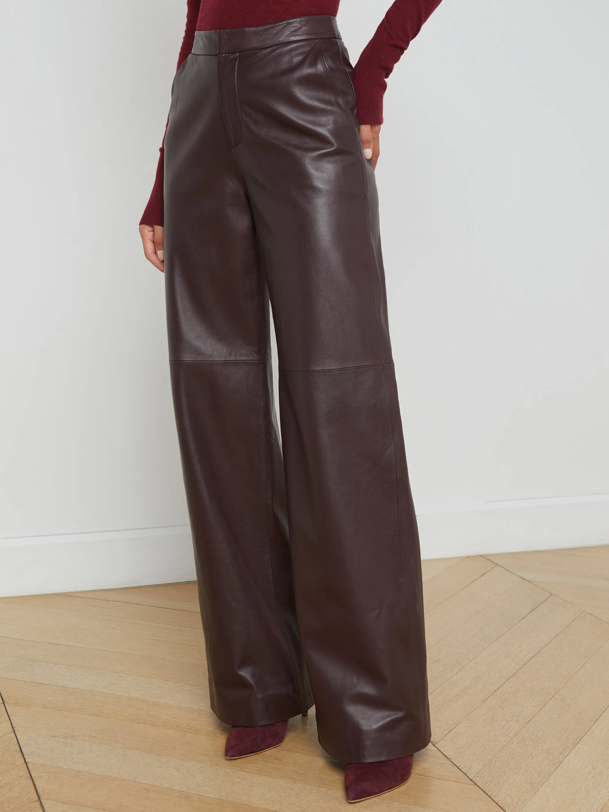 livvy_leather_trouser_2.webp Pants*L'AGENCE LIVVY LEATHER TROUSER DarkSyrah
