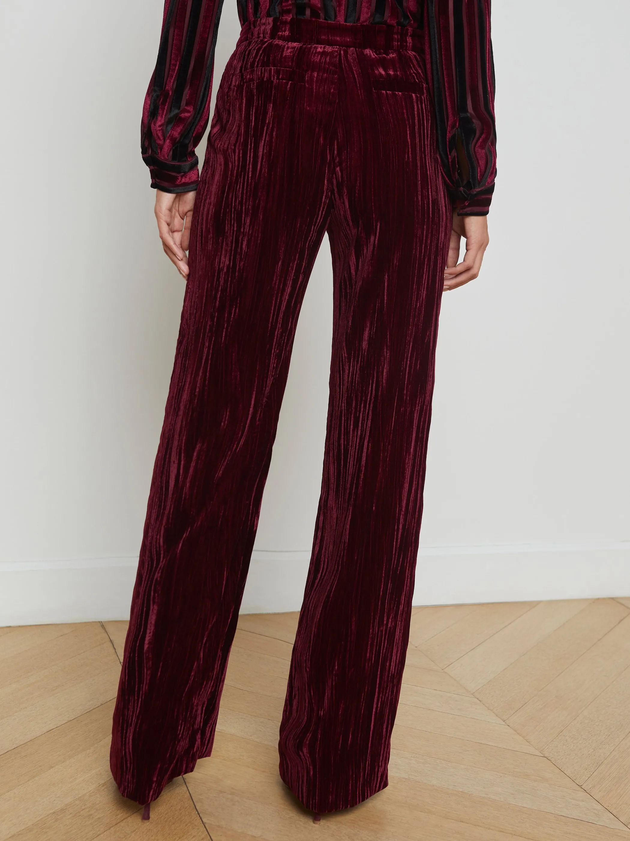 livvy_velvet_trouser_3.webp Matching Sets | Pants*L'AGENCE LIVVY VELVET TROUSER DarkPortVelvet