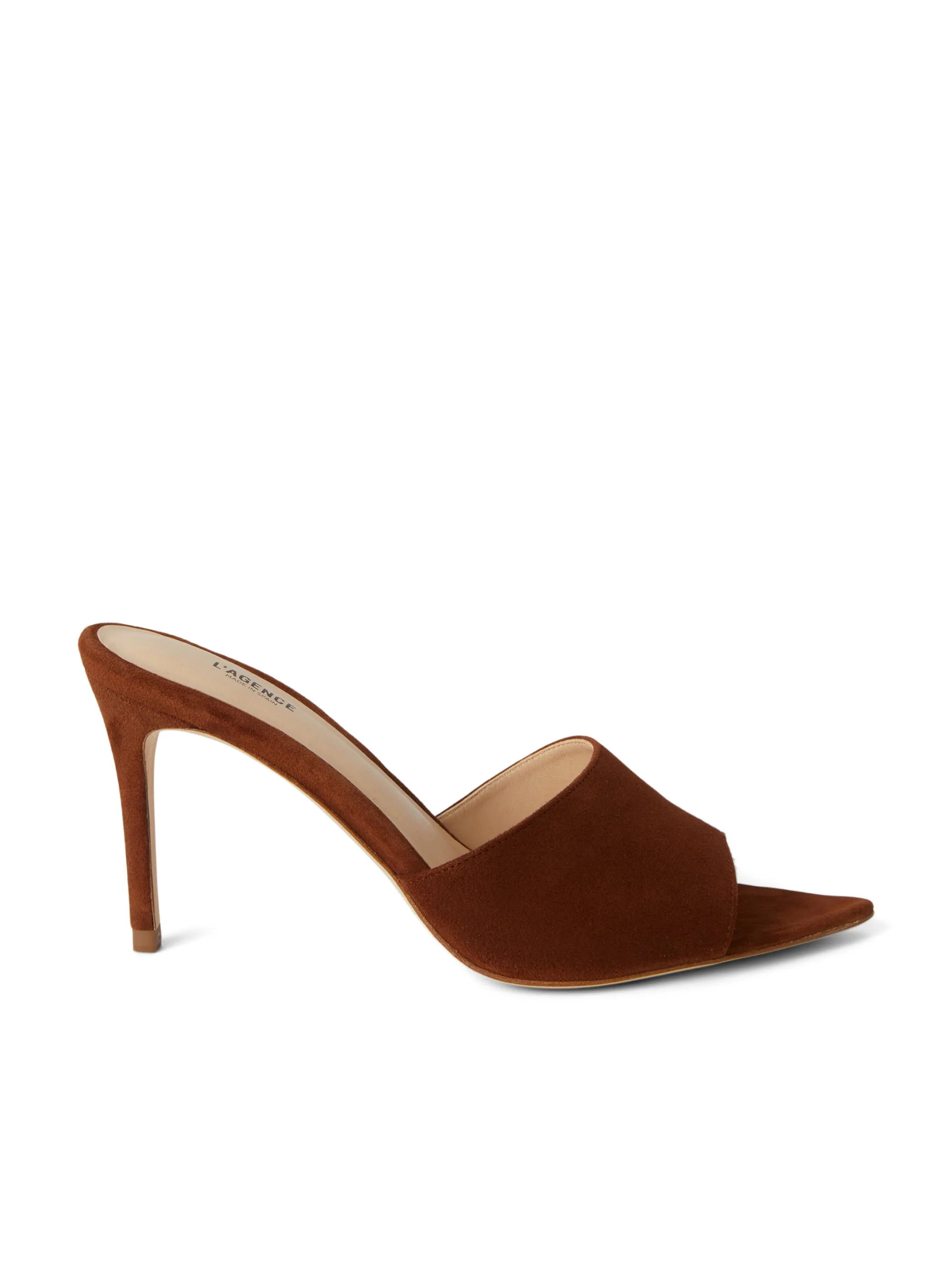 Heels*L'AGENCE LOLITA OPEN TOE MULE BuckskinSuede