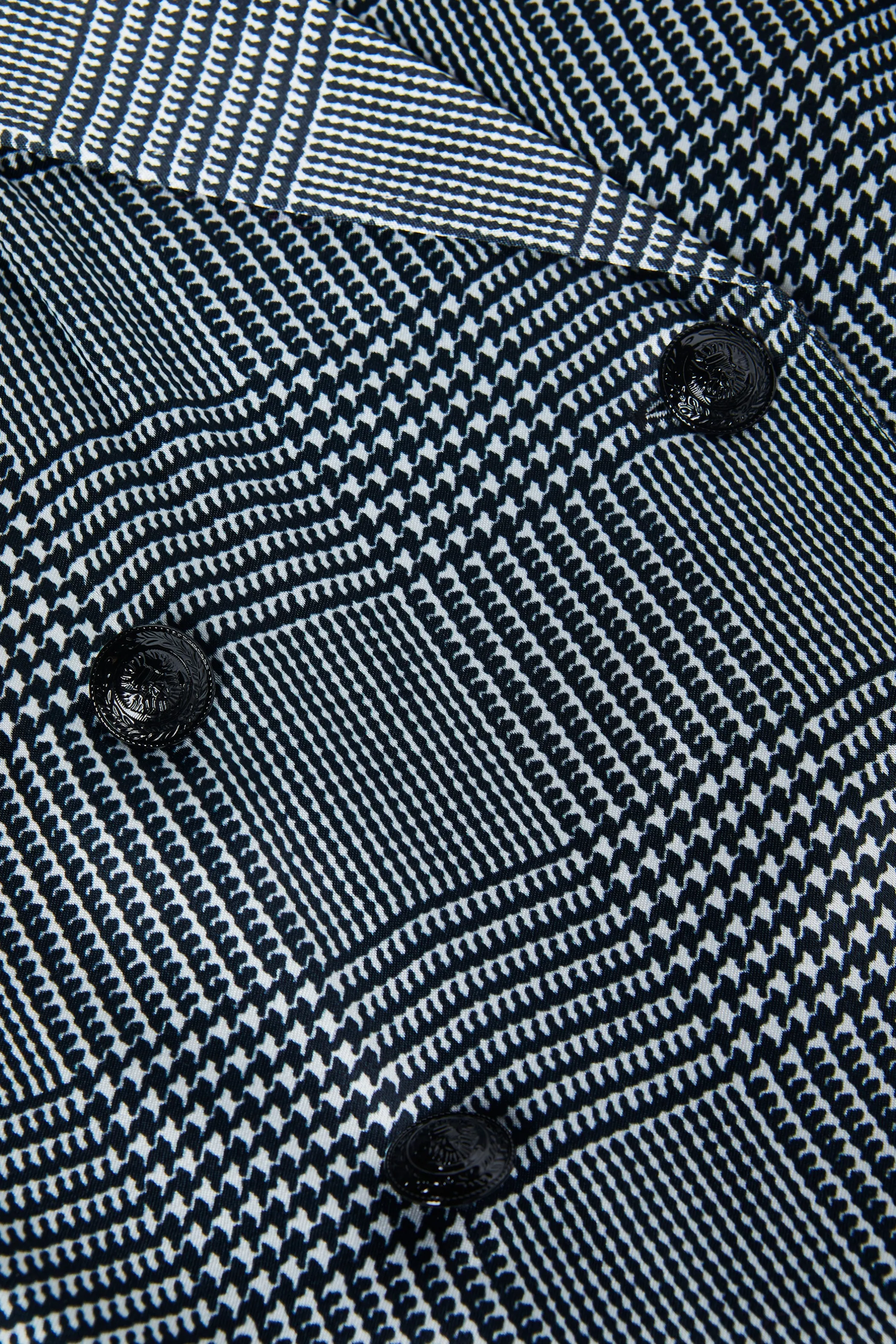 moda_satin_trench_coat_5.webp Matching Sets | Blazers & Jackets*L'AGENCE MODA SATIN TRENCH COAT White/BlackGlenPlaid