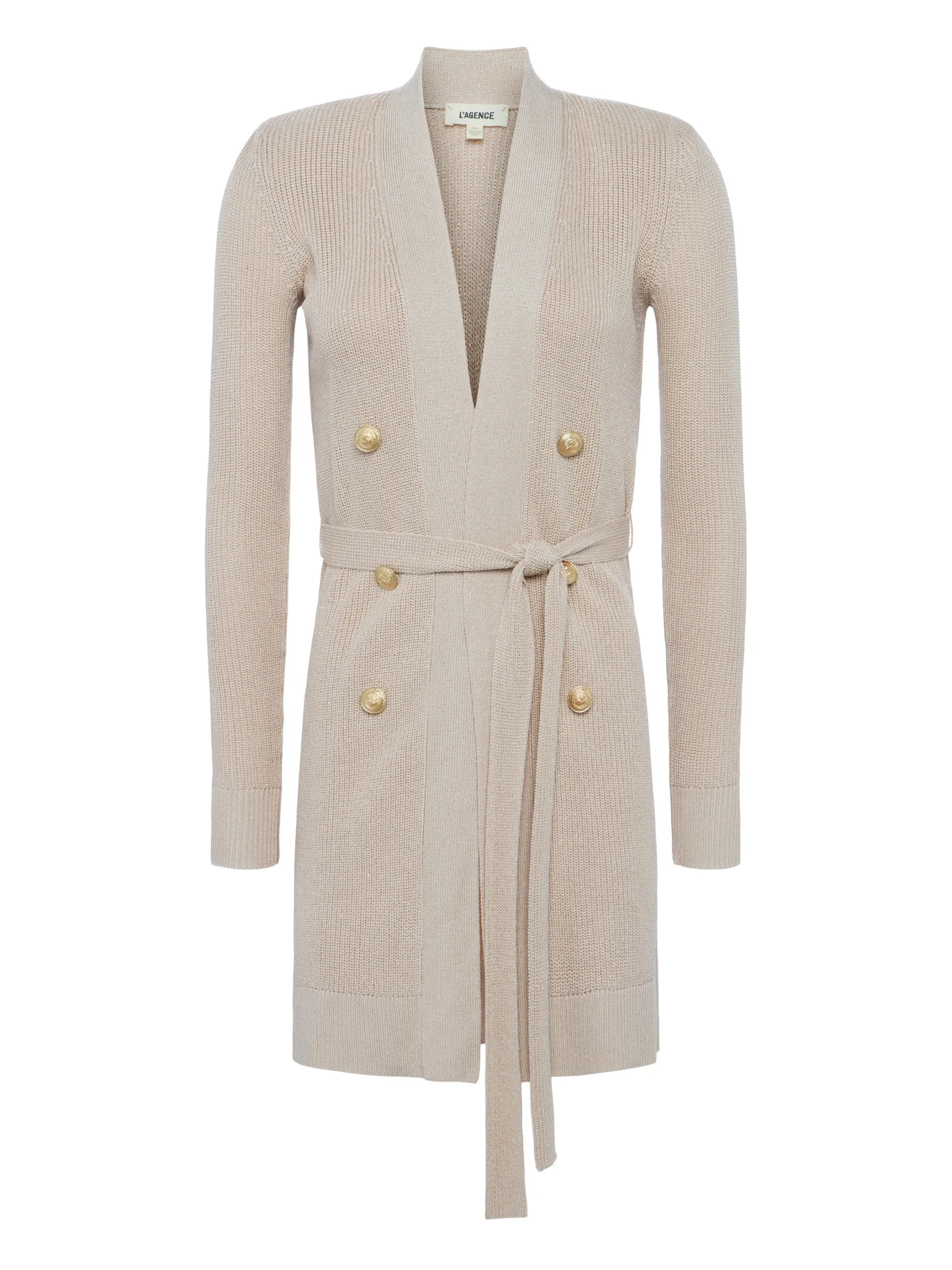 noe_doublebreasted_cardigan_5-1.webp Knitwear | Blazers & Jackets*L'AGENCE NOE DOUBLE-BREASTED CARDIGAN Pecan