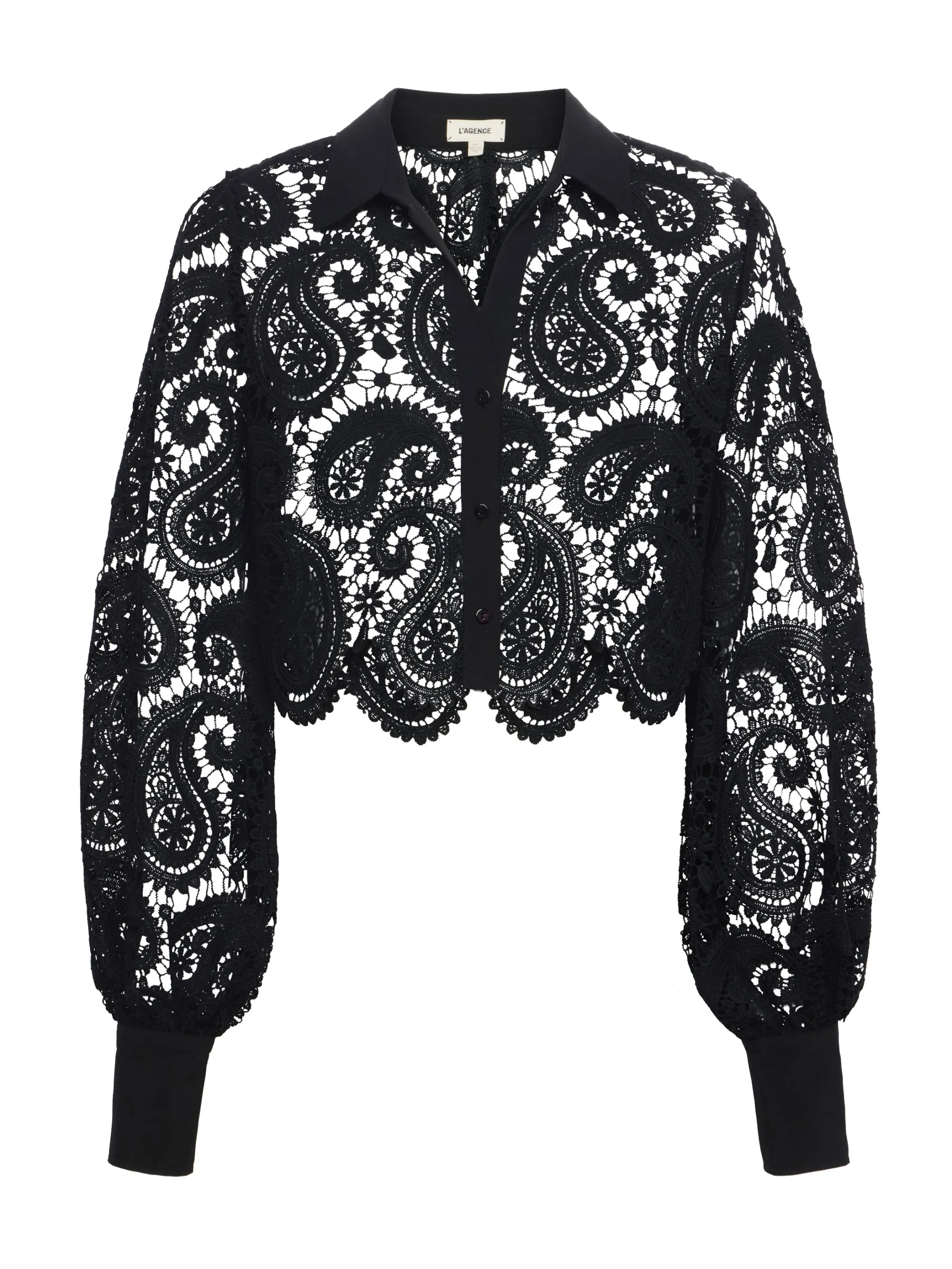 odelia_lace_blouse_5.webp Blouses & Tops*L'AGENCE ODELIA LACE BLOUSE Black