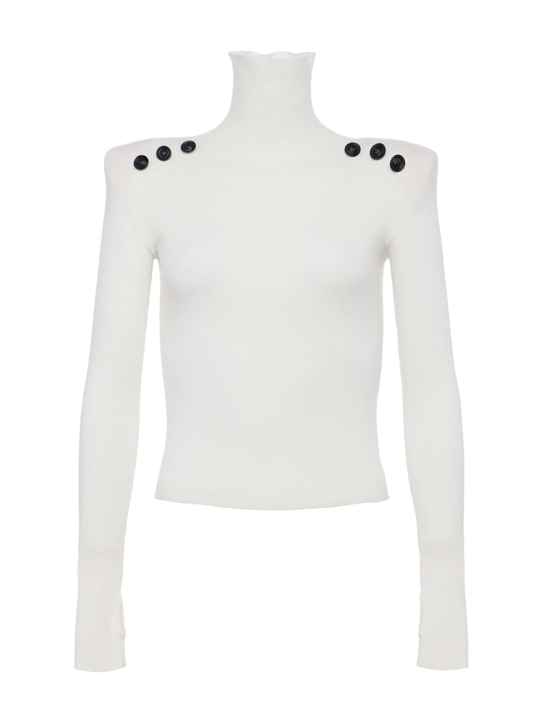 reeves_turtleneck_5.webp Blouses & Tops | Knitwear*L'AGENCE REEVES TURTLENECK Ivory/Black