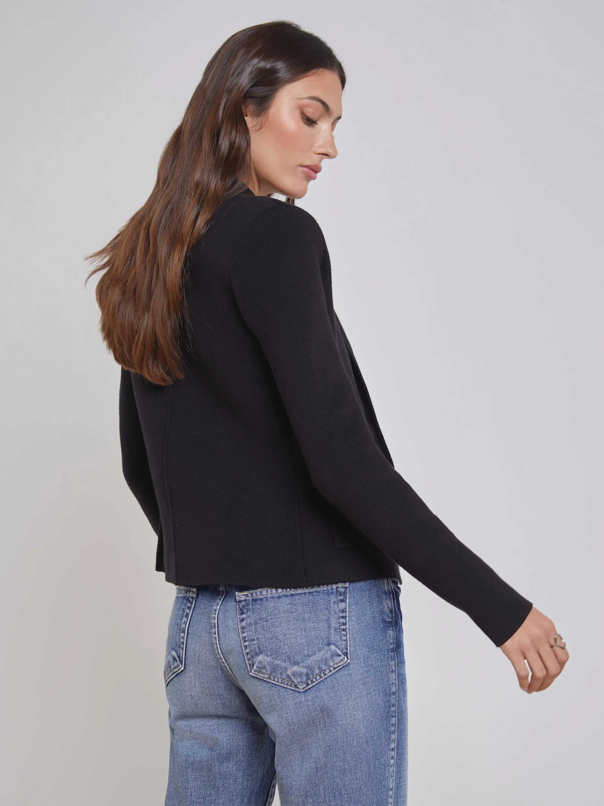 sofia_knit_blazer_2.webp Knitwear | Blazers & Jackets*L'AGENCE SOFIA KNIT BLAZER Black