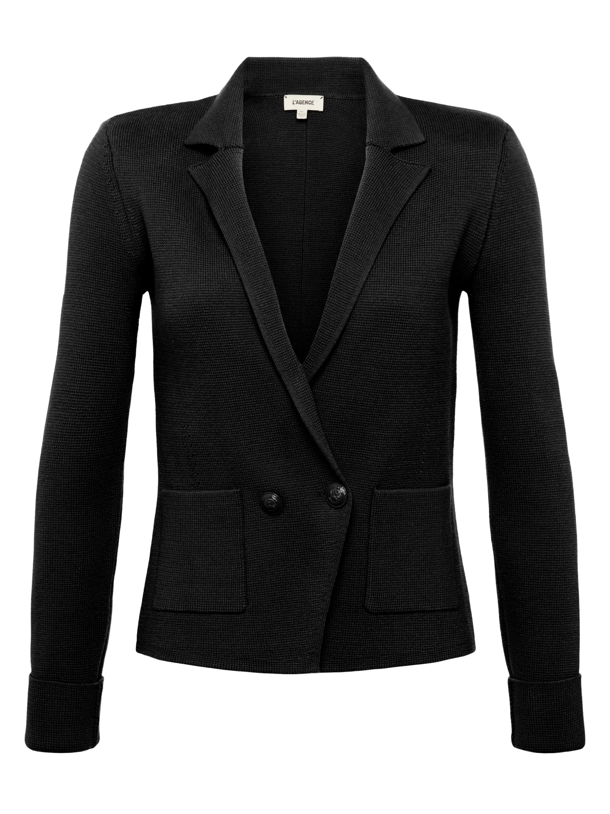 sofia_knit_blazer_4.webp Knitwear | Blazers & Jackets*L'AGENCE SOFIA KNIT BLAZER Black