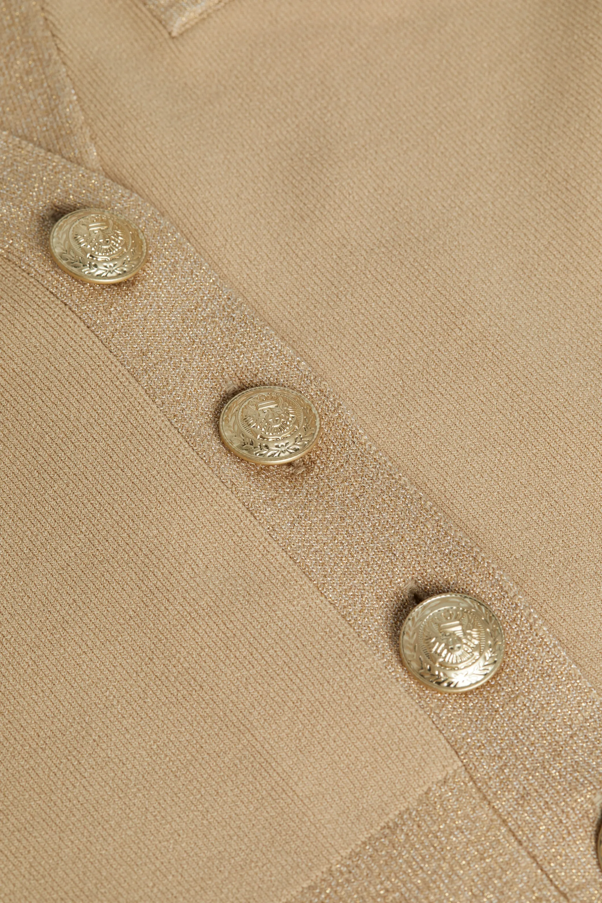 taya_vneck_cardigan_4.webp Blouses & Tops | Knitwear*L'AGENCE TAYA V-NECK CARDIGAN Latte/Gold