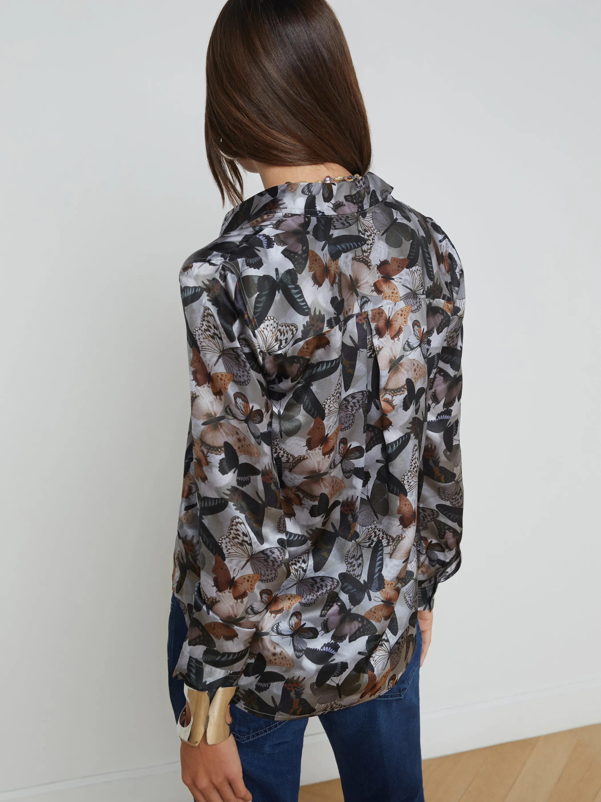 tyler_silk_blouse_3-1.webp Blouses & Tops*L'AGENCE TYLER SILK BLOUSE MultiDarkButterfly