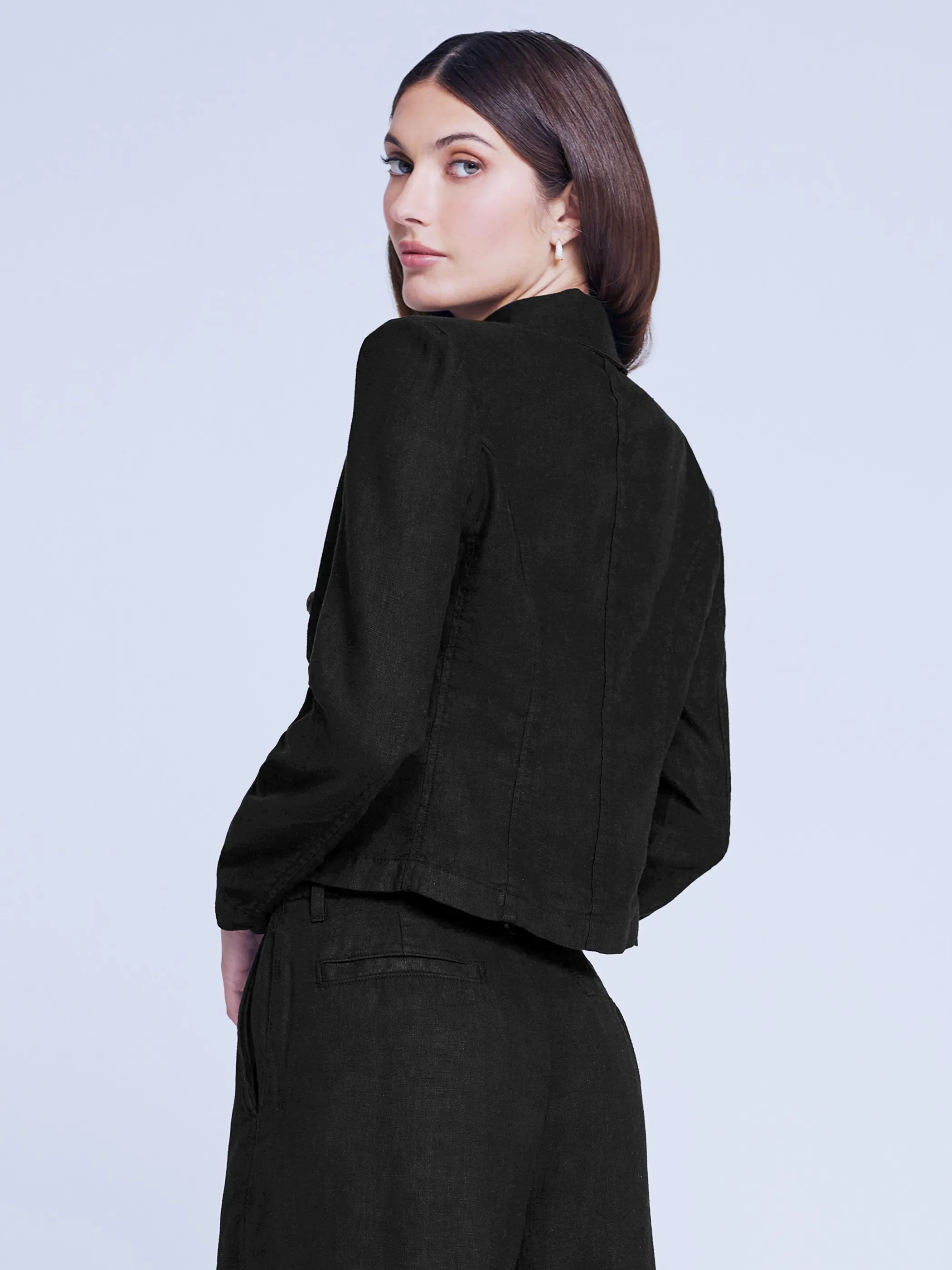 wayne_linen_blazer_2-1.webp Blazers & Jackets*L'AGENCE WAYNE LINEN BLAZER Black