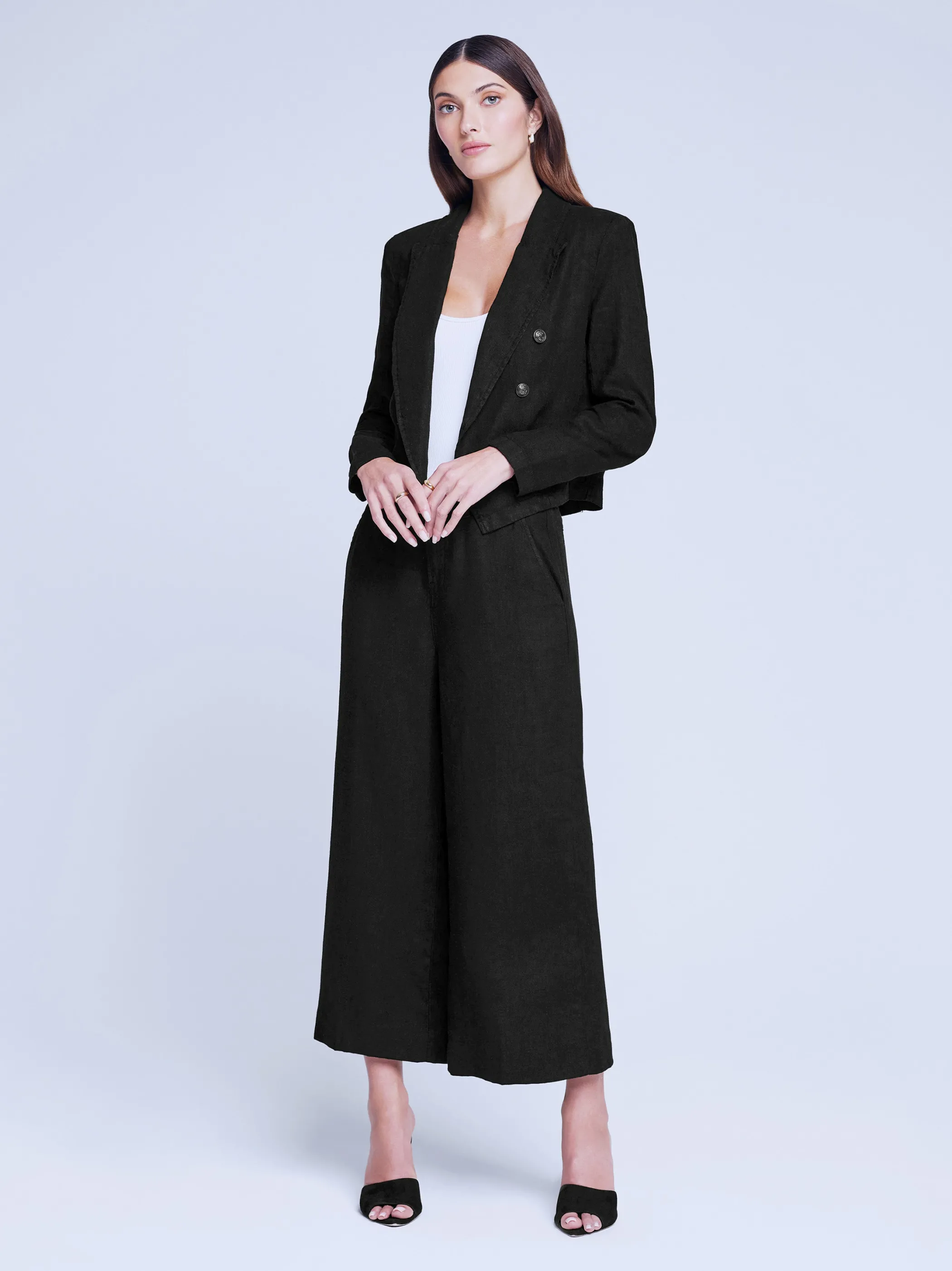 wayne_linen_blazer_3-1.webp Blazers & Jackets*L'AGENCE WAYNE LINEN BLAZER Black